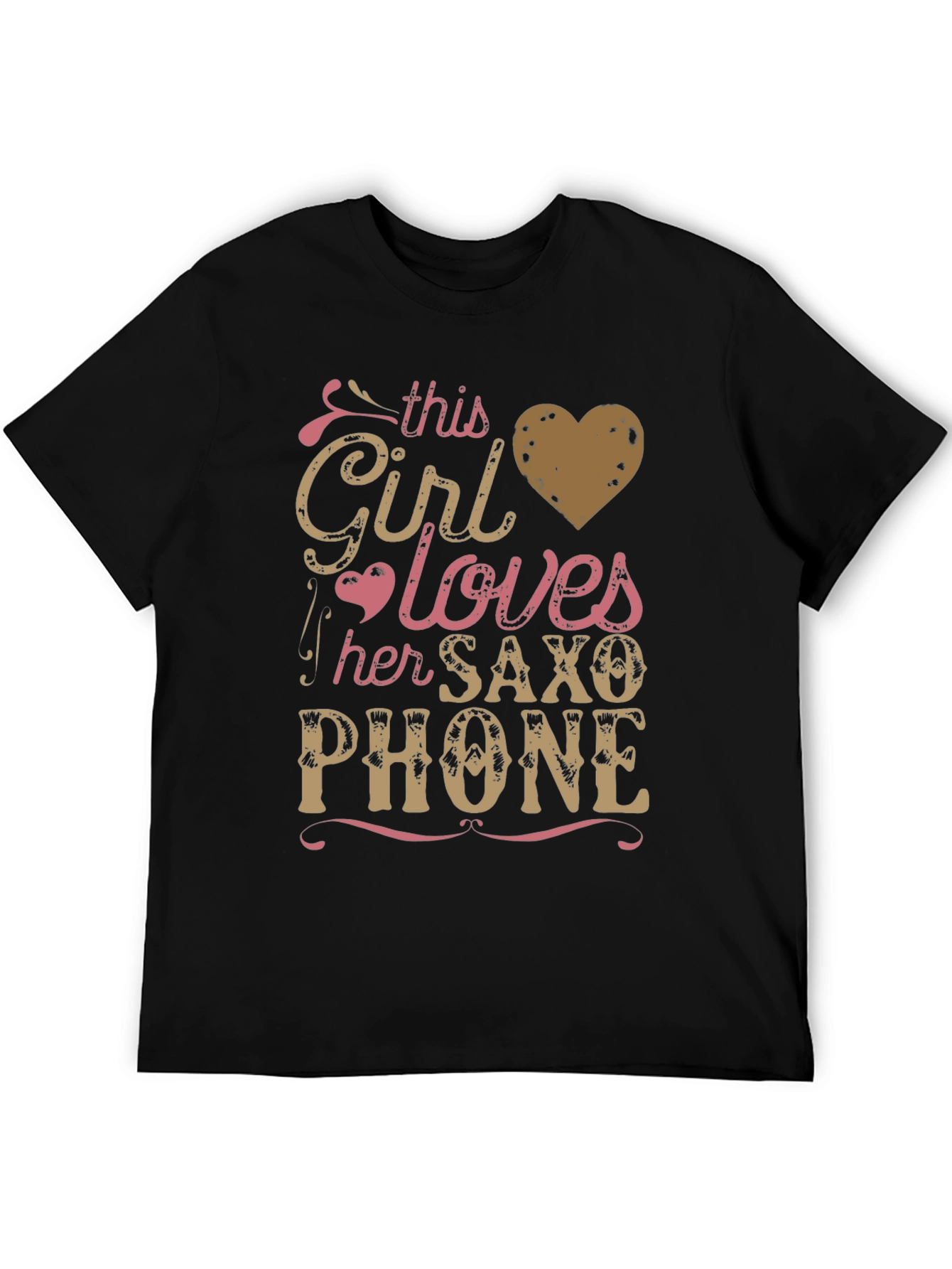 Black Girl Loves Saxophone T-Shirt Funny Music Tee view 5