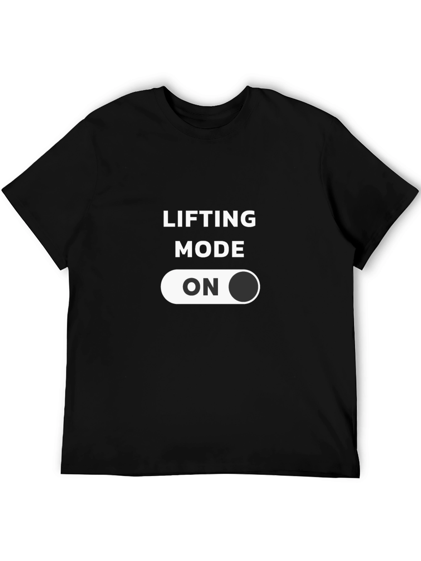 Black Lifting Mode ON T-Shirt - Gym Workout Apparel view 5