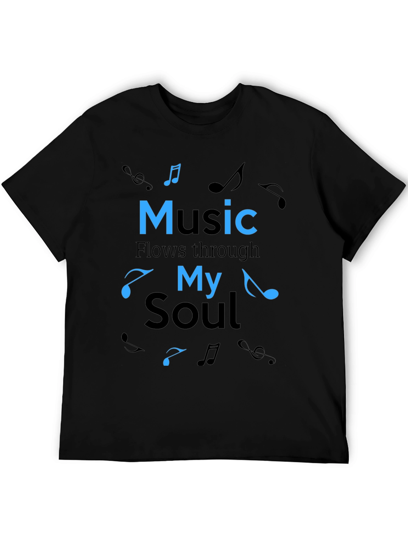 Black Music Flows Through My Soul T-Shirt view 5