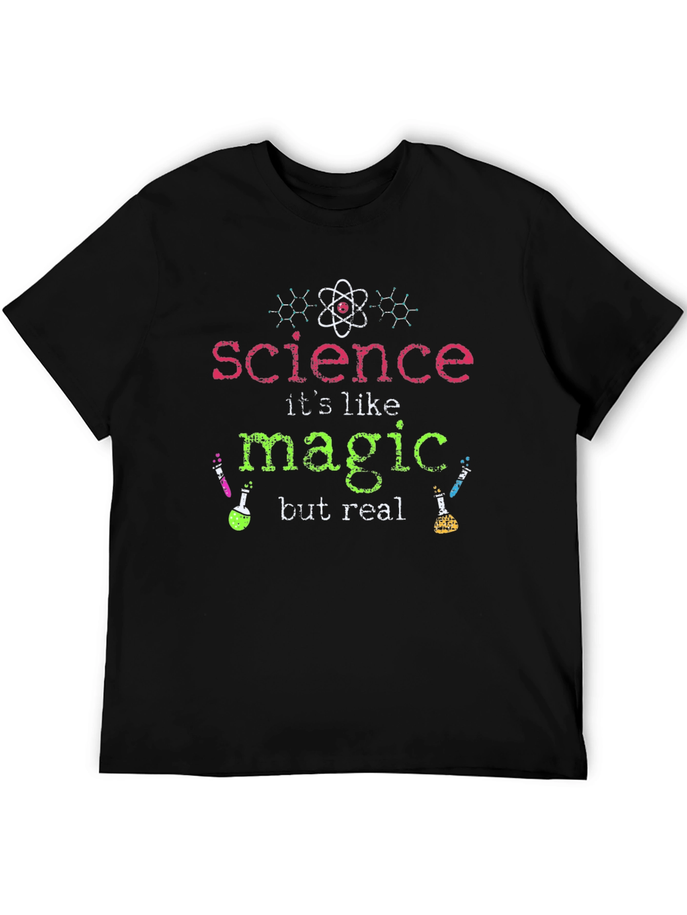 Black Science Magic T-Shirt - Funny Science Tee view 5