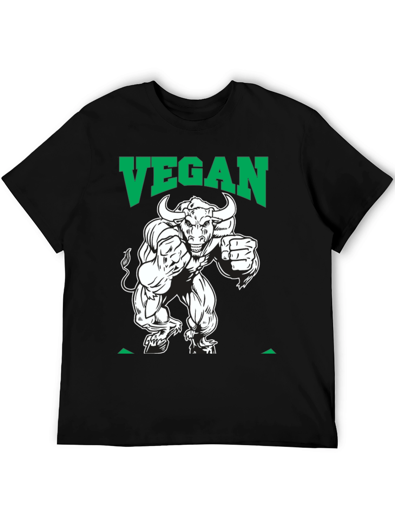 Black Vegan Bull T-Shirt view 5