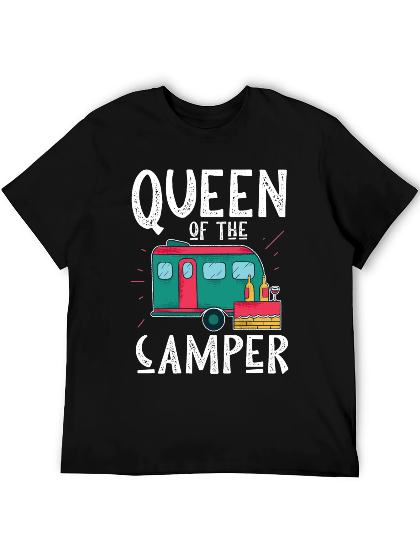 Black Queen of the Camper Graphic Tee view 5