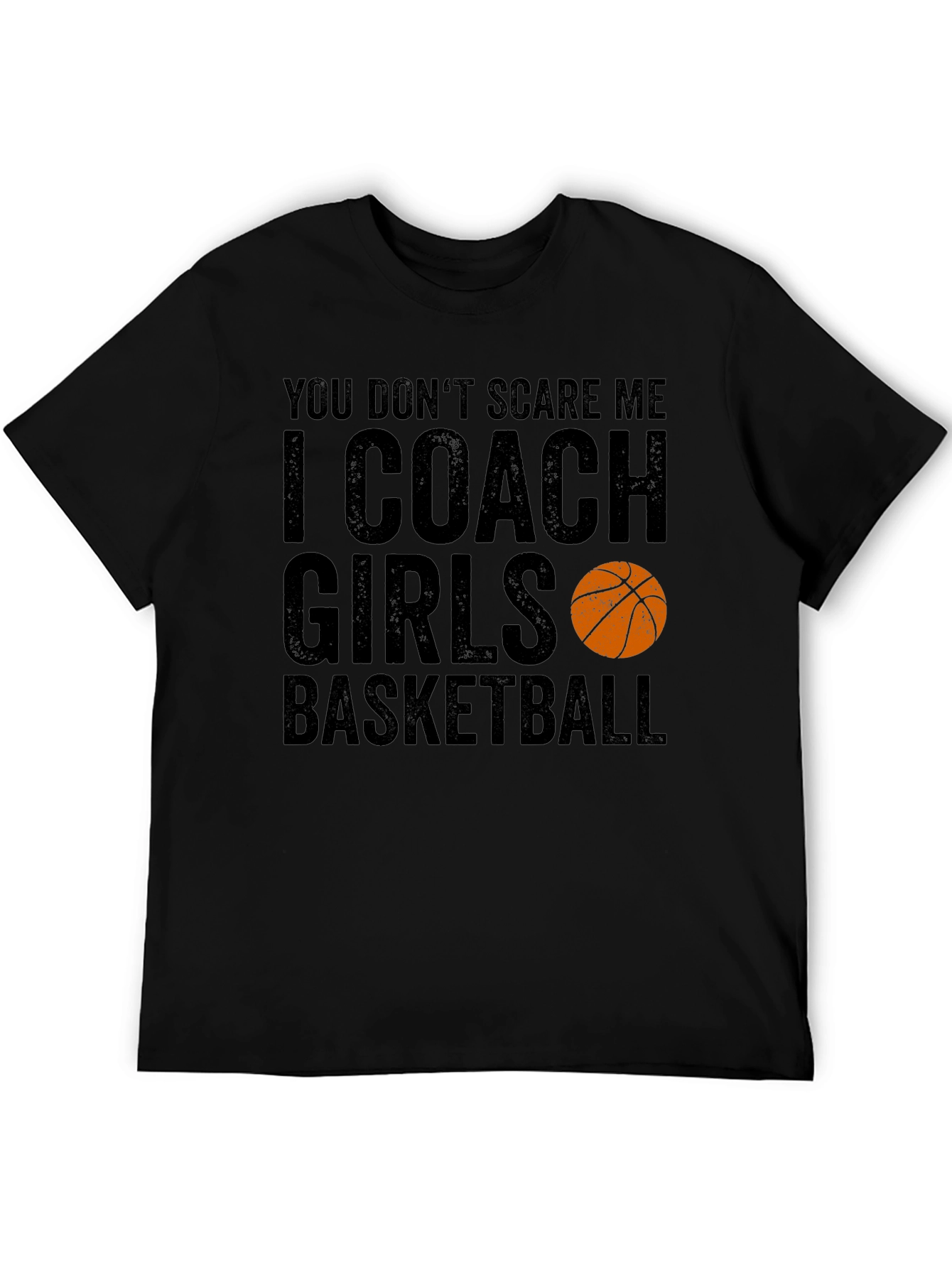 Black Funny Basketball Coach T-Shirt - I Coach Girls Basketball view 5