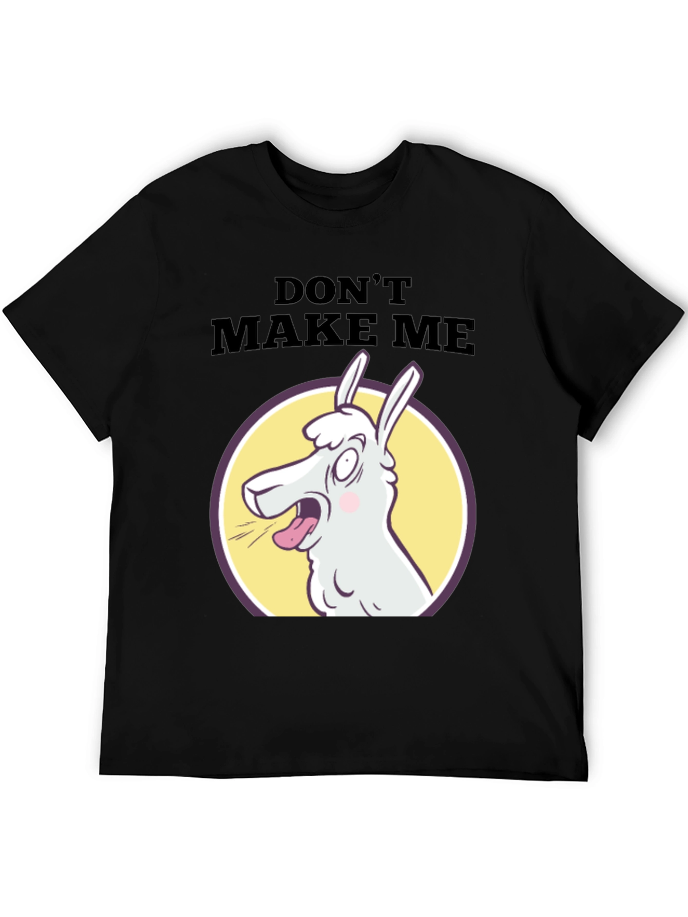 Black Don't Make Me Llama T-Shirt - Funny Graphic Tee view 5