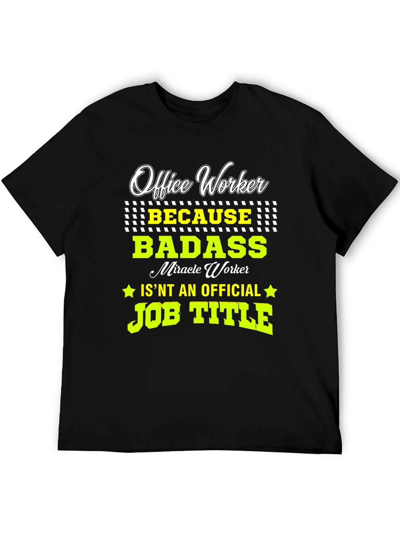 Black Office Worker Badass Job Title Graphic T-Shirt view 5