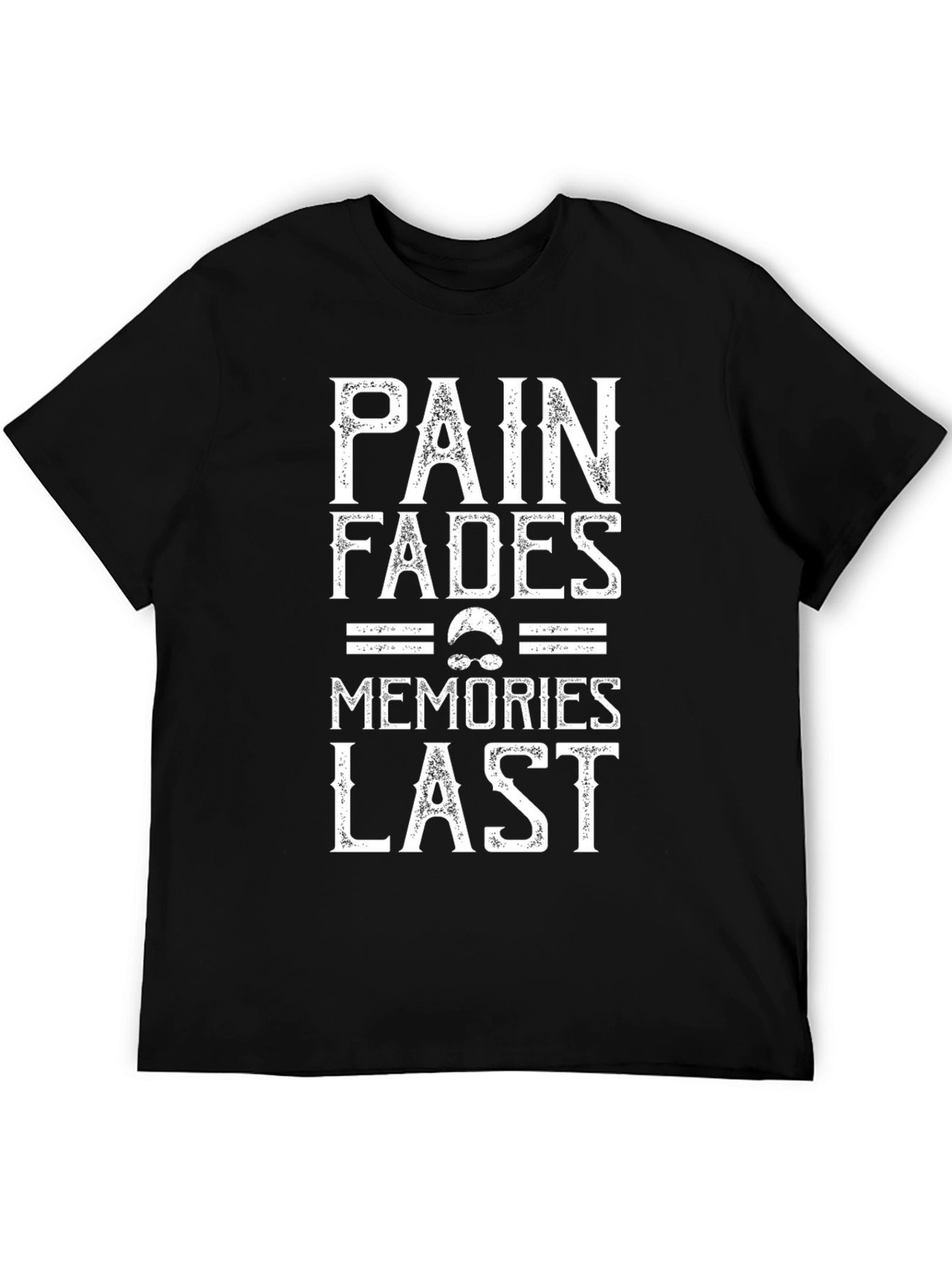 Black Pain Fades Memories Last Graphic T-Shirt view 5