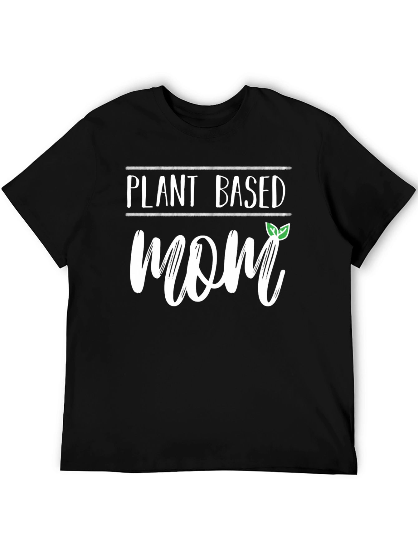 Black Plant Based Mom Graphic T-Shirt - Vegan Lifestyle Tee view 5