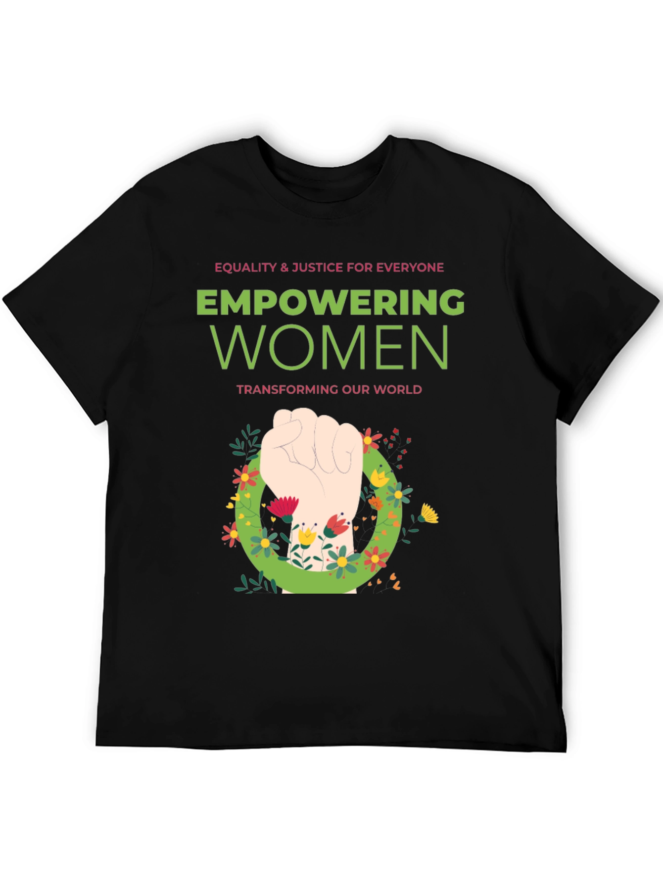 Black Empowering Women T-Shirt - Equality and Justice Tee view 5
