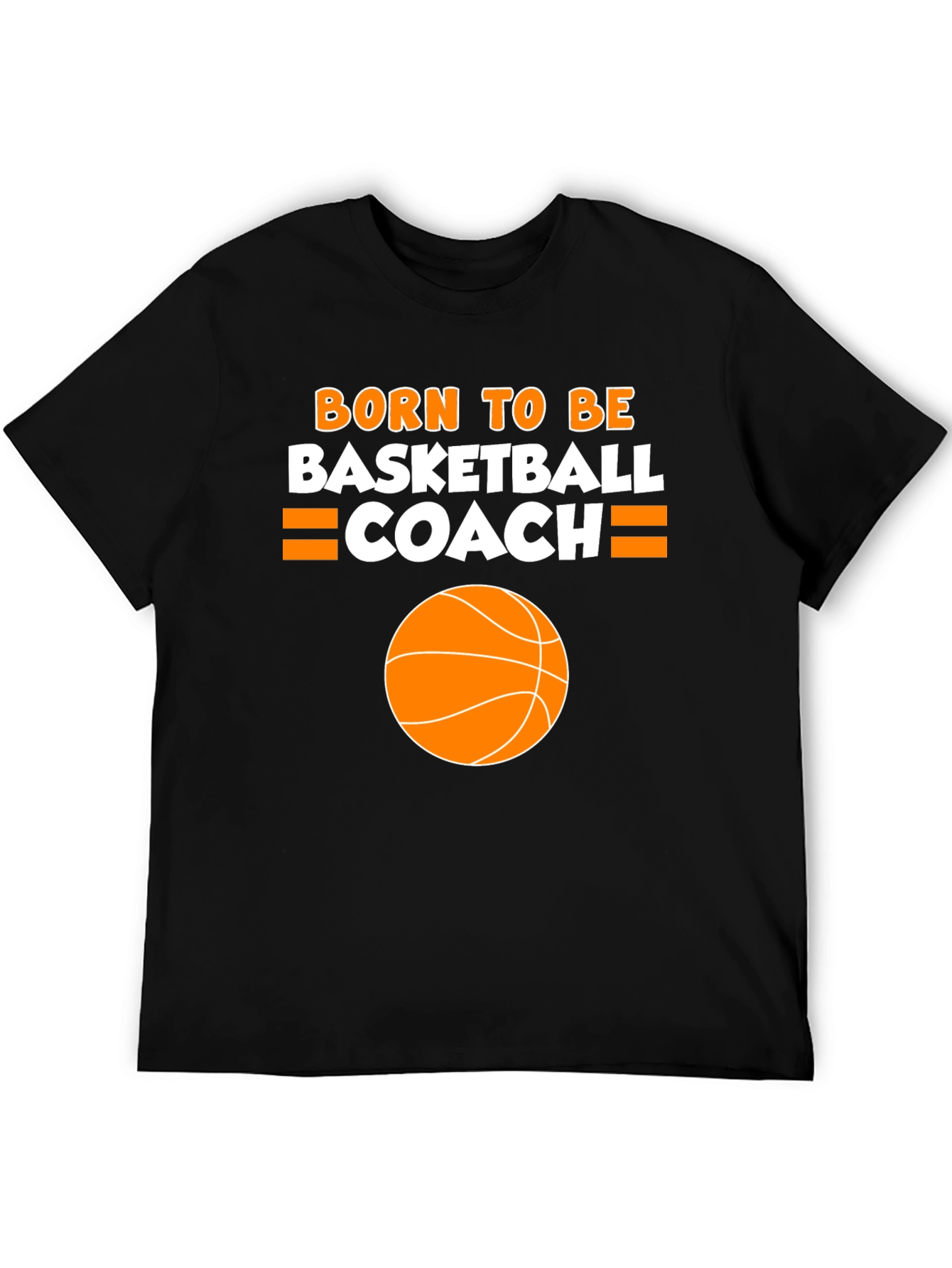 Black Born to be Basketball Coach T-Shirt view 5