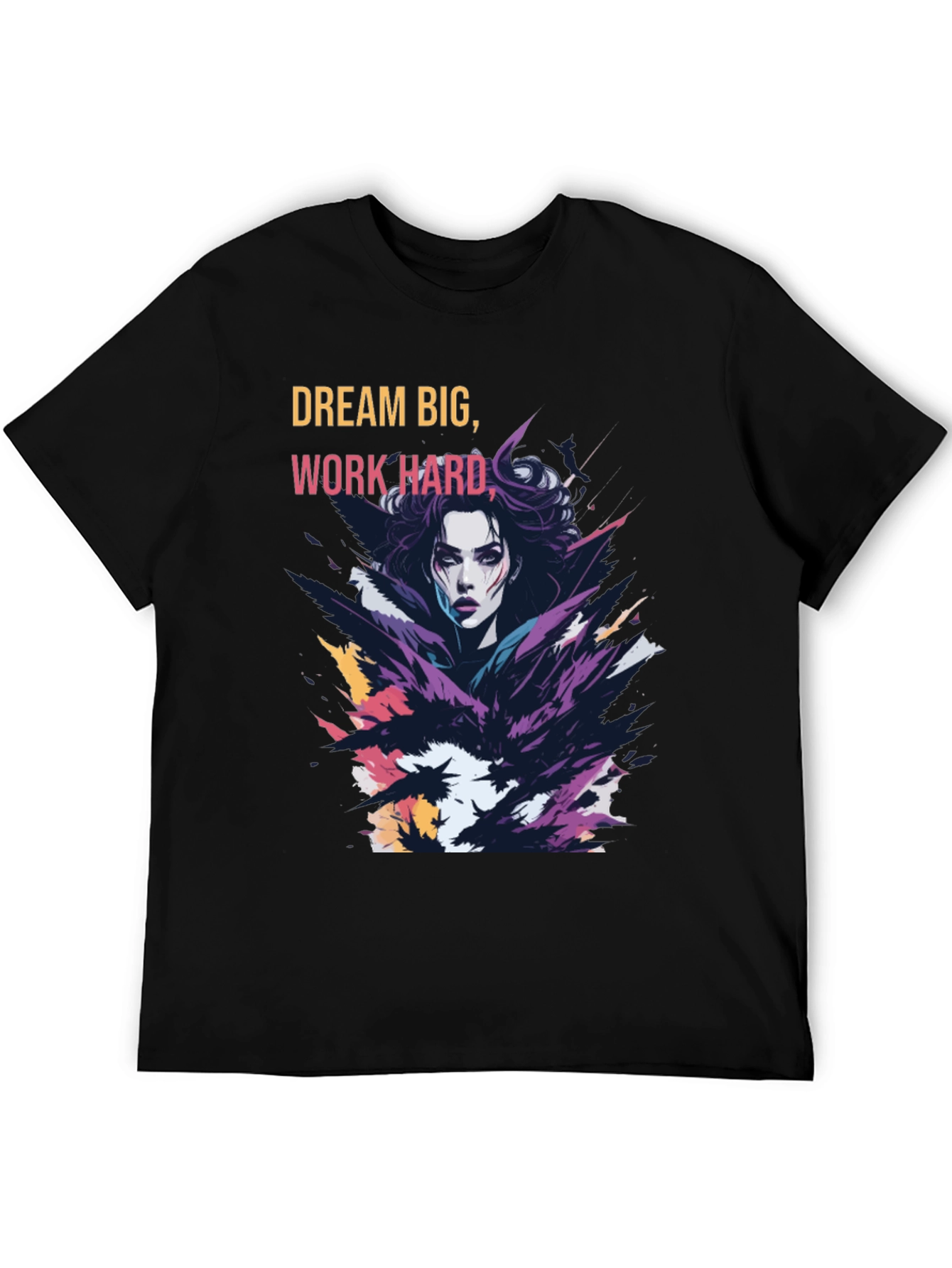 Black Dream Big Graphic Tee - Soft Cotton Blend view 5