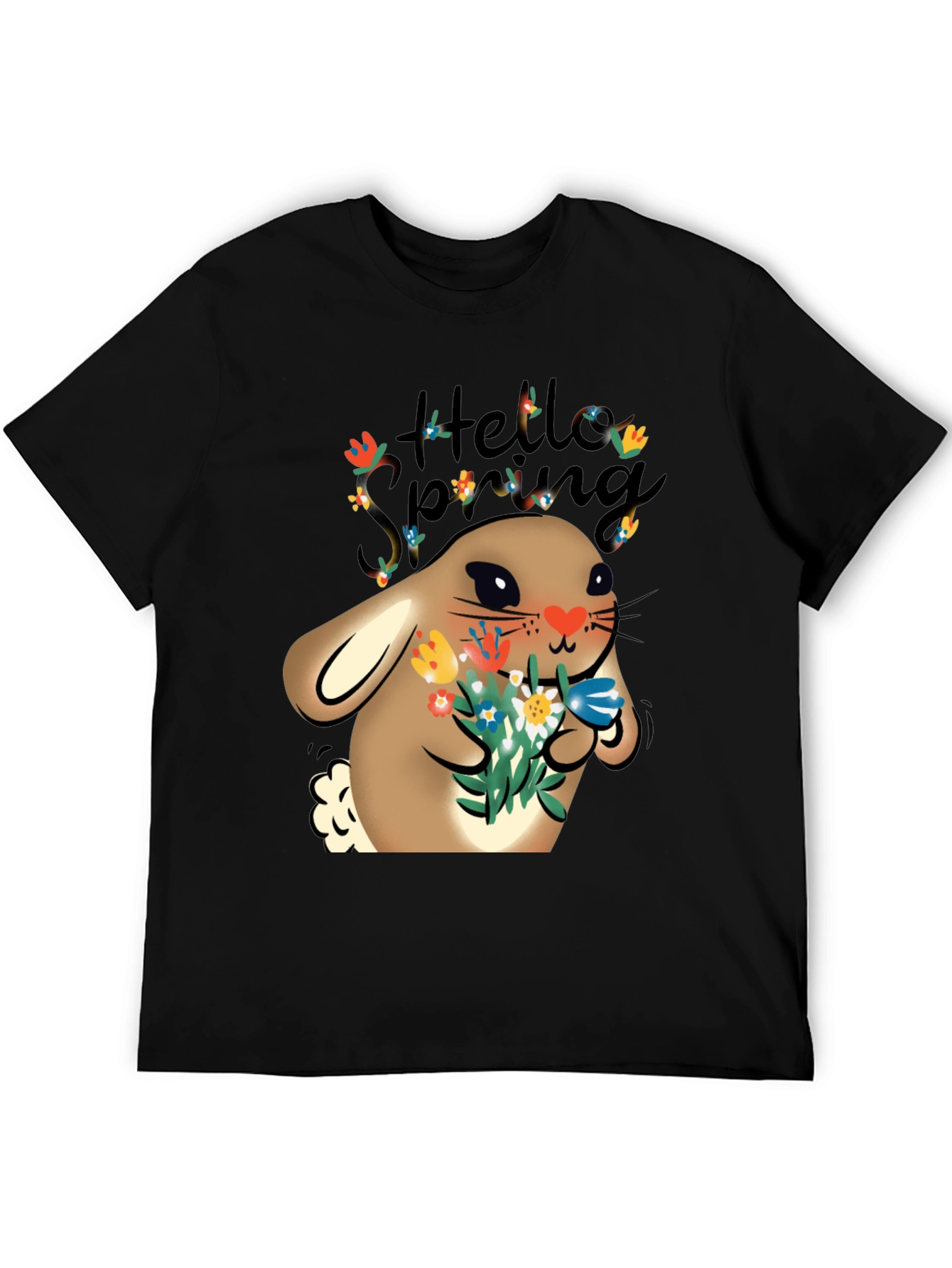 Black Spring Bunny T-Shirt view 5