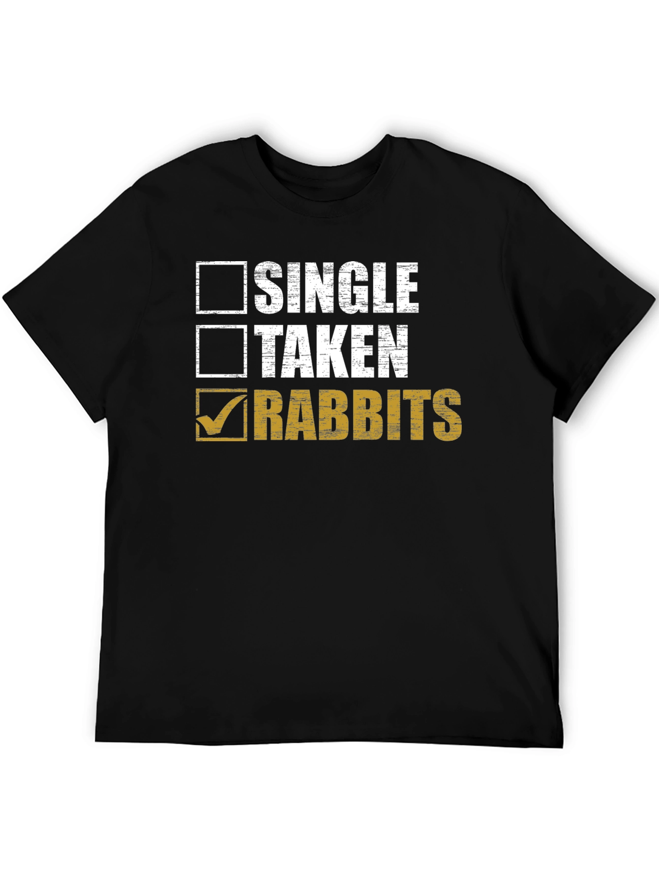 Black Single Taken Rabbits T-Shirt - Funny Animal Lover Tee view 5