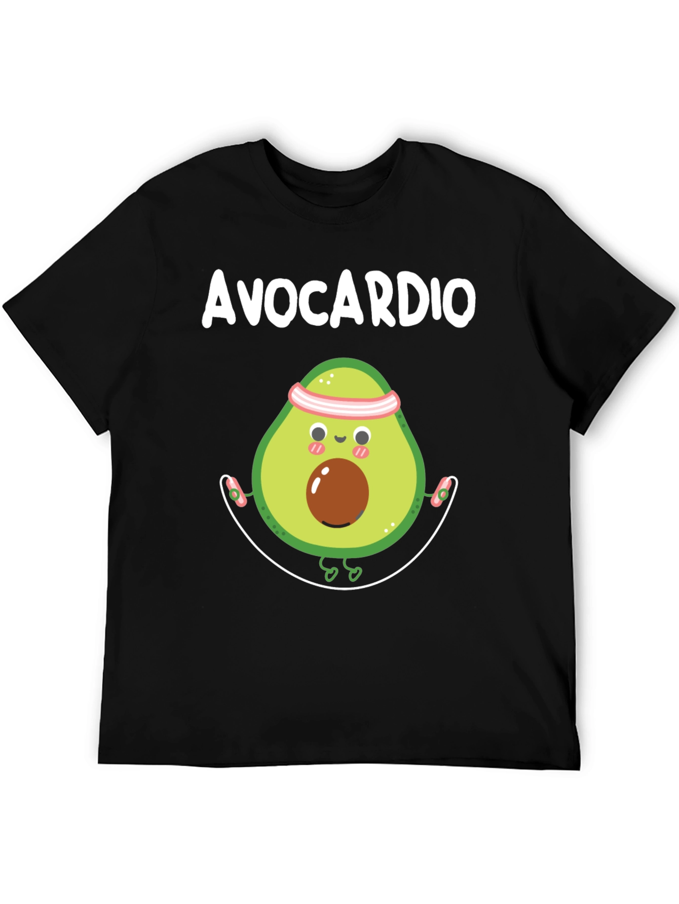Black Avocardio Graphic Tee - Fitness Humor T-Shirt view 5