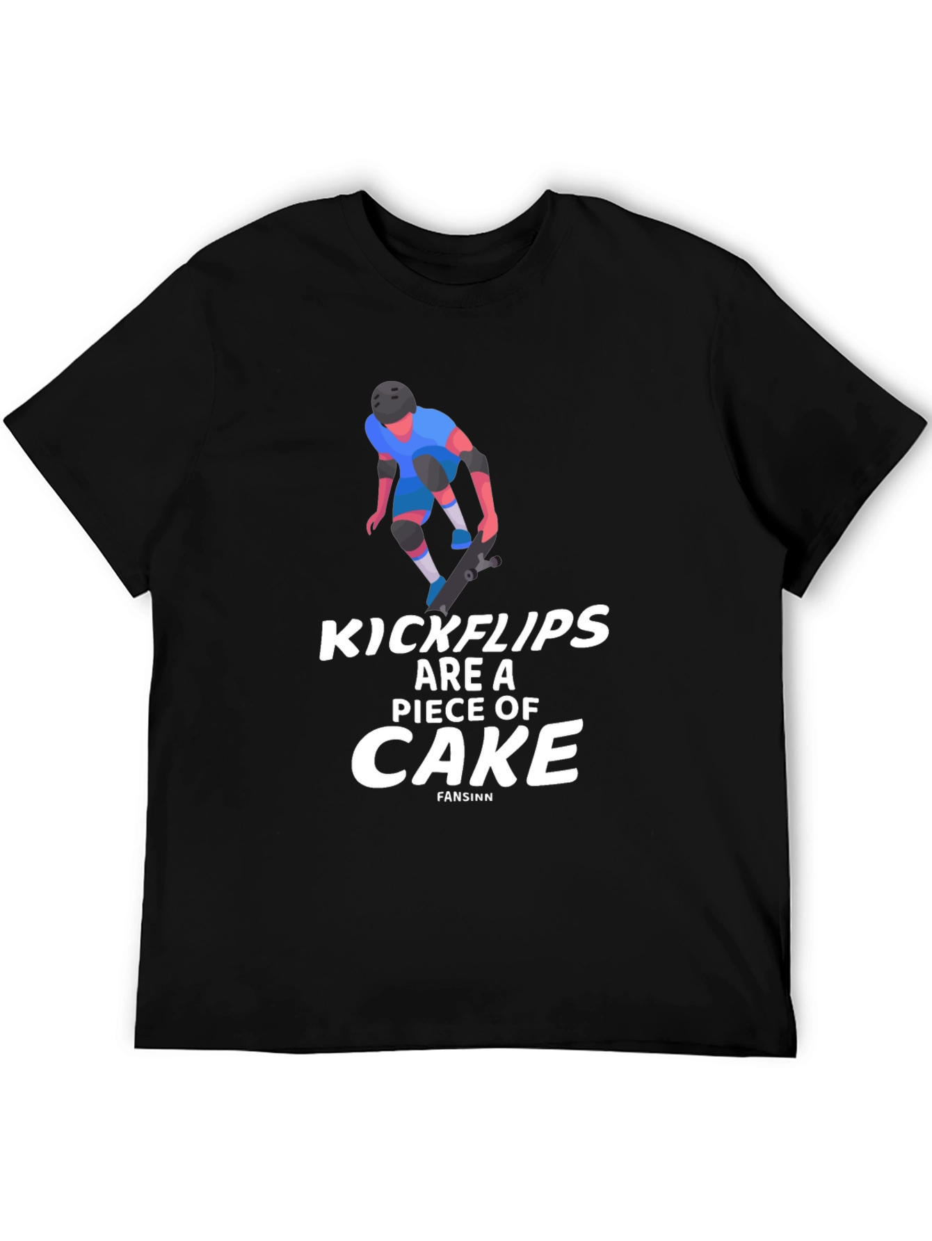 Black Kickflips Cake Graphic Tee - Skater Style view 5