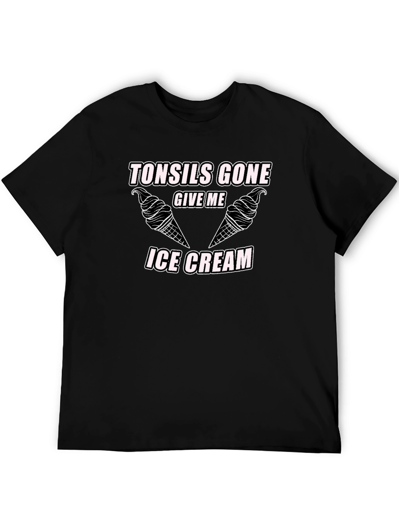 Black Tonsils Gone Ice Cream Graphic T-Shirt view 5