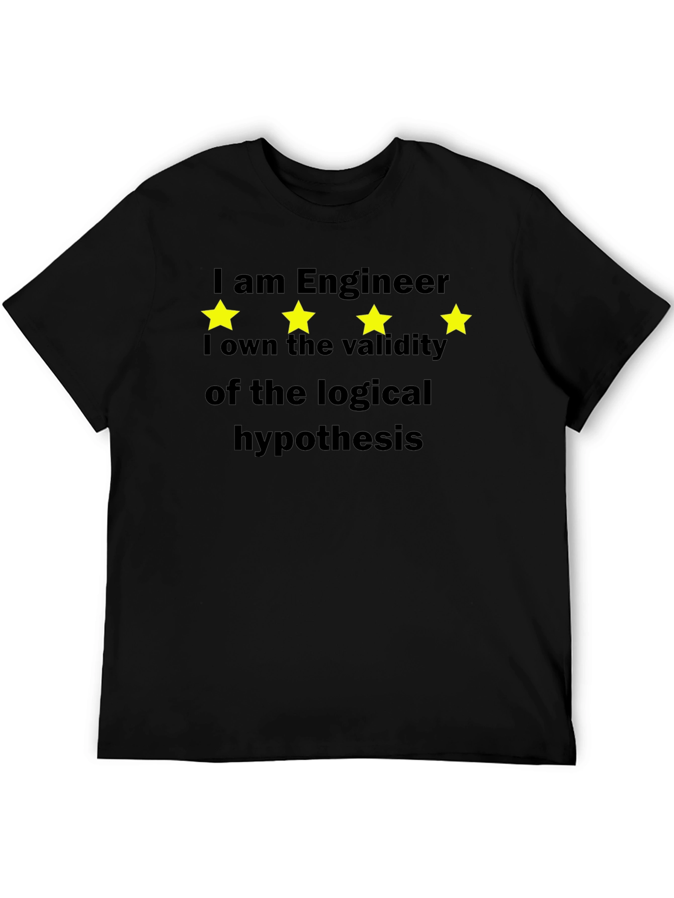 Black Engineer Hypothesis Graphic Tee - Black view 5
