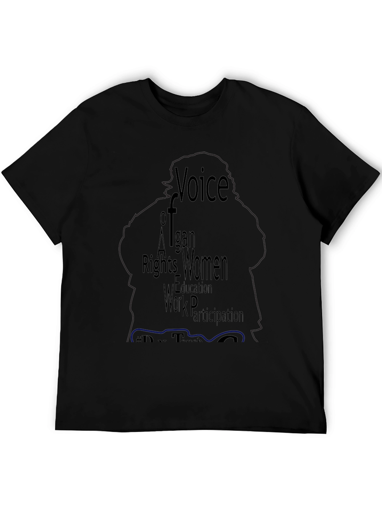 Black Voice of Afghan Women Black T-Shirt view 5