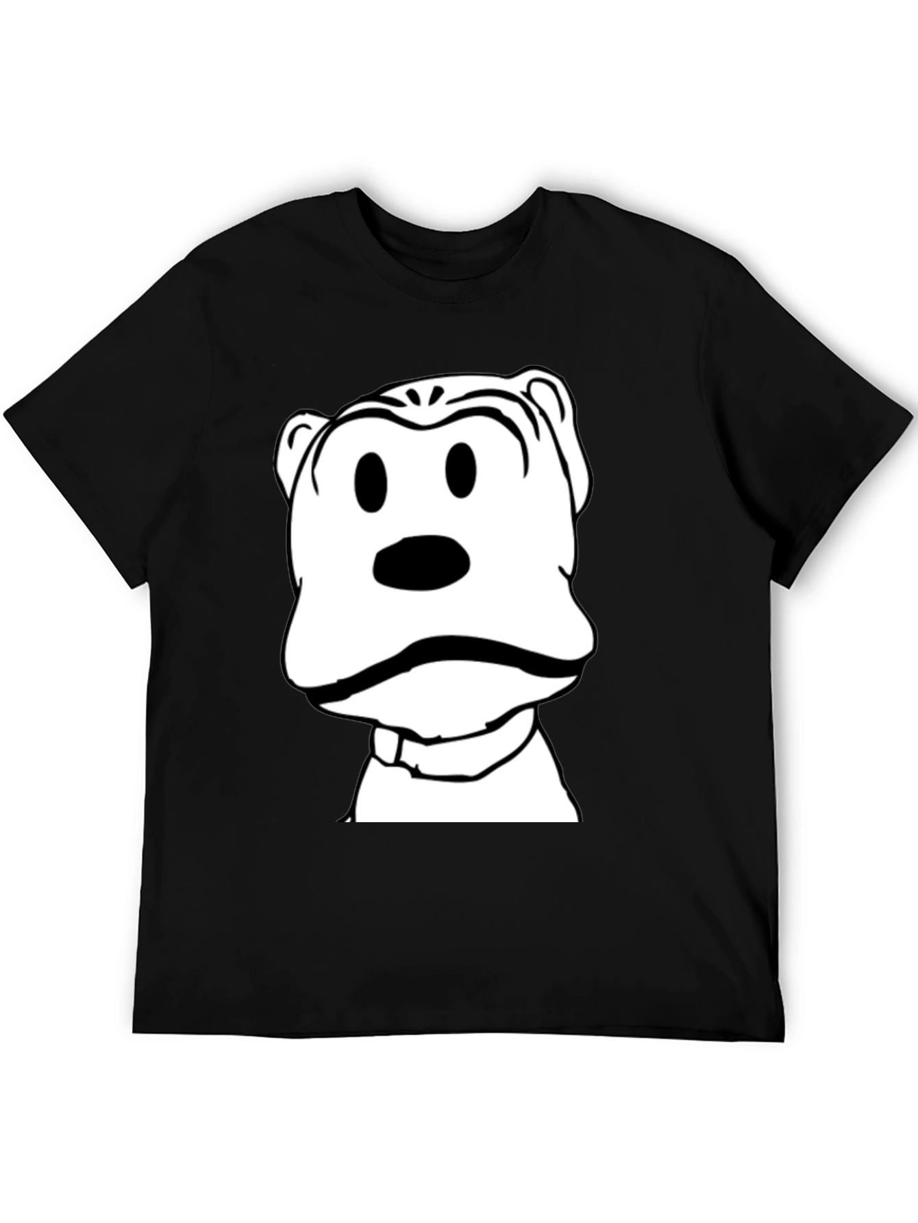 Black Cartoon Character Graphic Tee - Black view 5