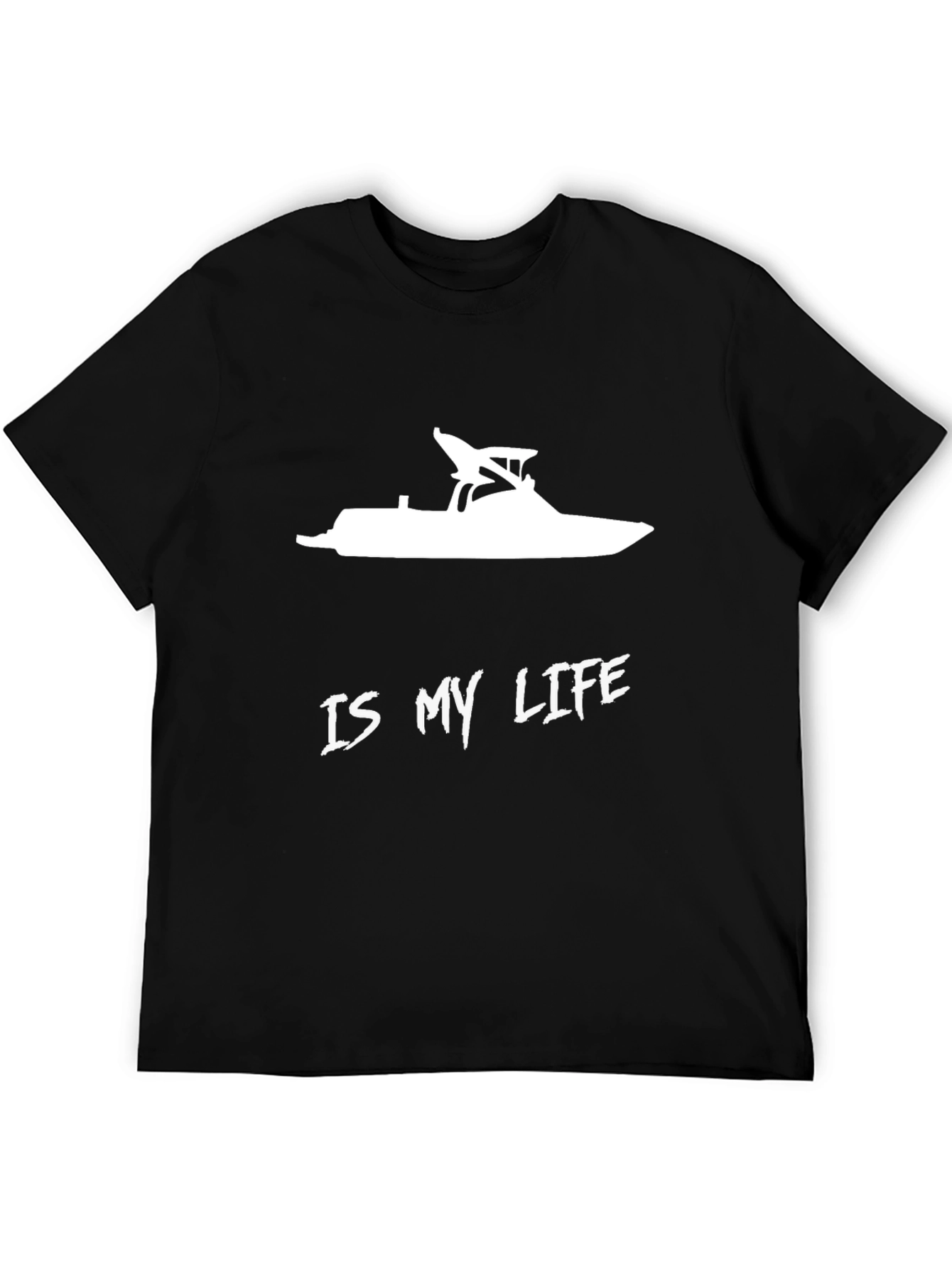Boat Is My Life Graphic Tee - Black Cotton T-Shirt - 5