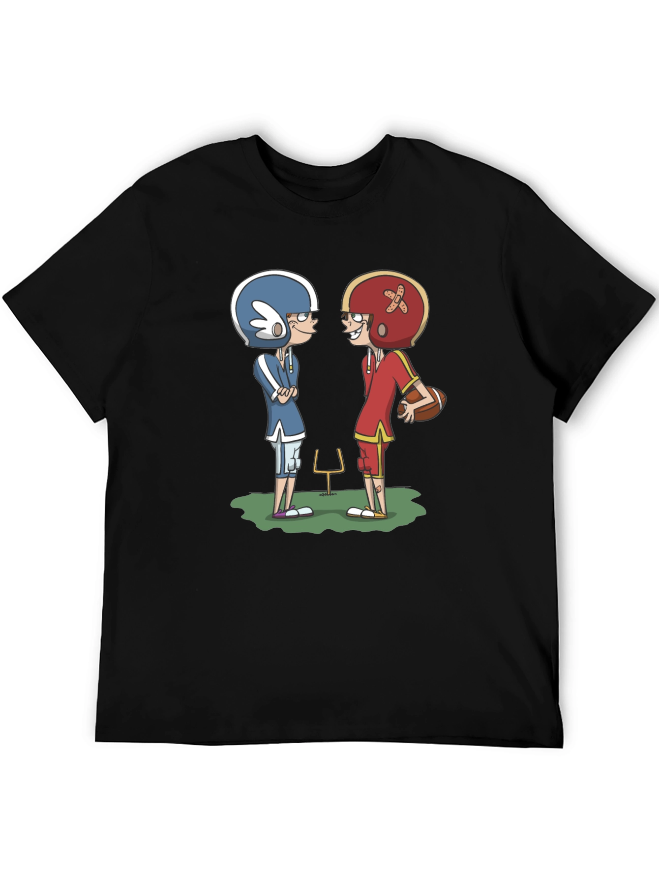 Black Cartoon Football T-Shirt view 5