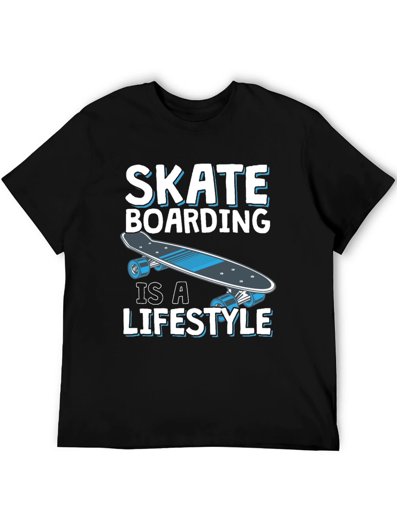 Black Skateboarding Lifestyle Graphic Tee view 5