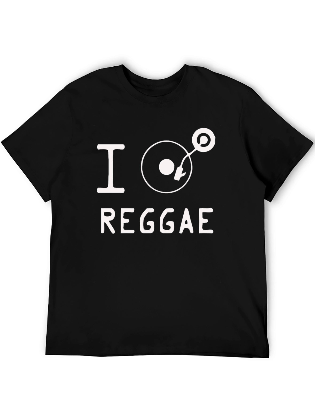 Black I Love Reggae Black T-Shirt view 5