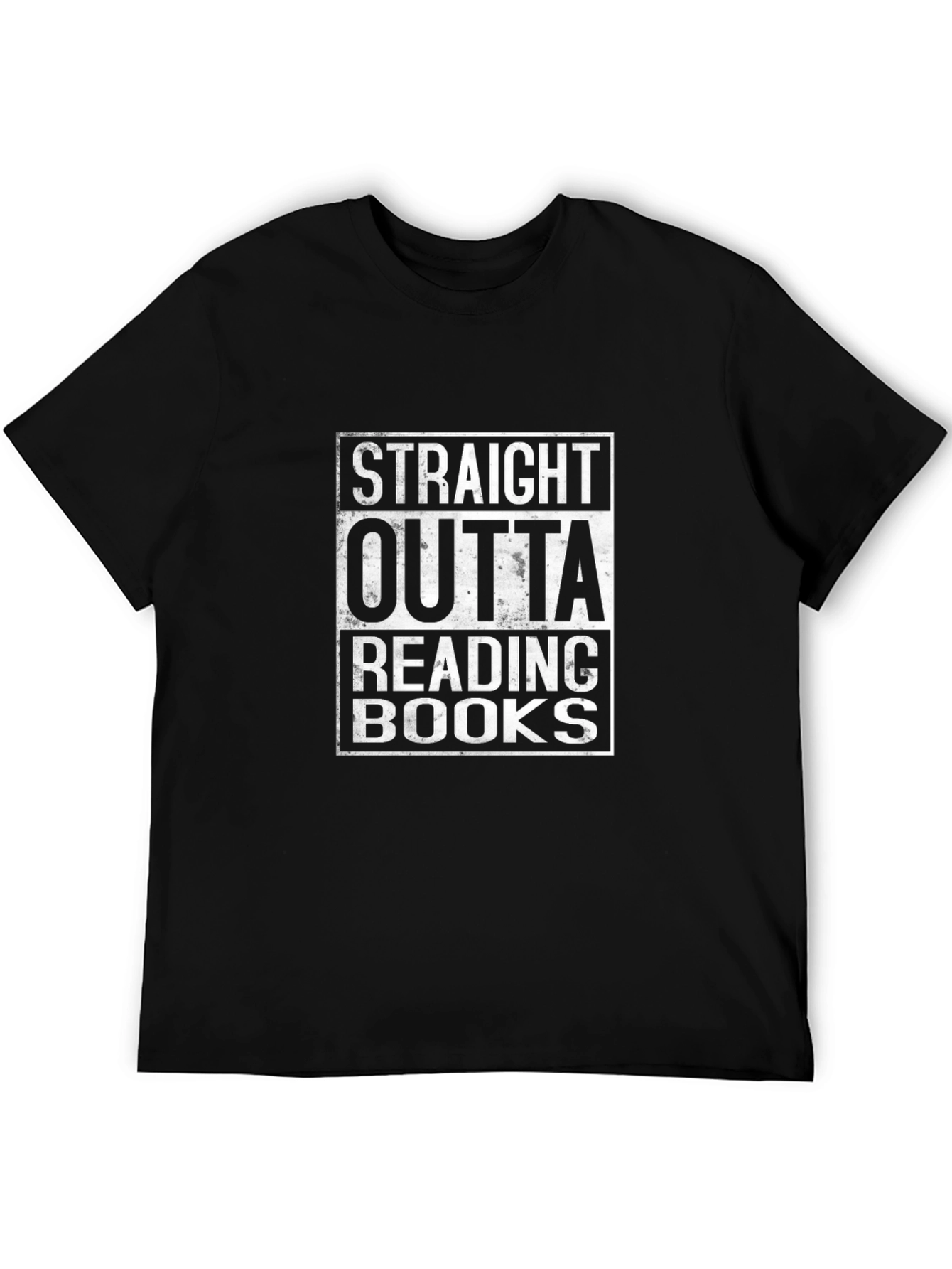 Black Straight Outta Reading Books Graphic Tee view 5