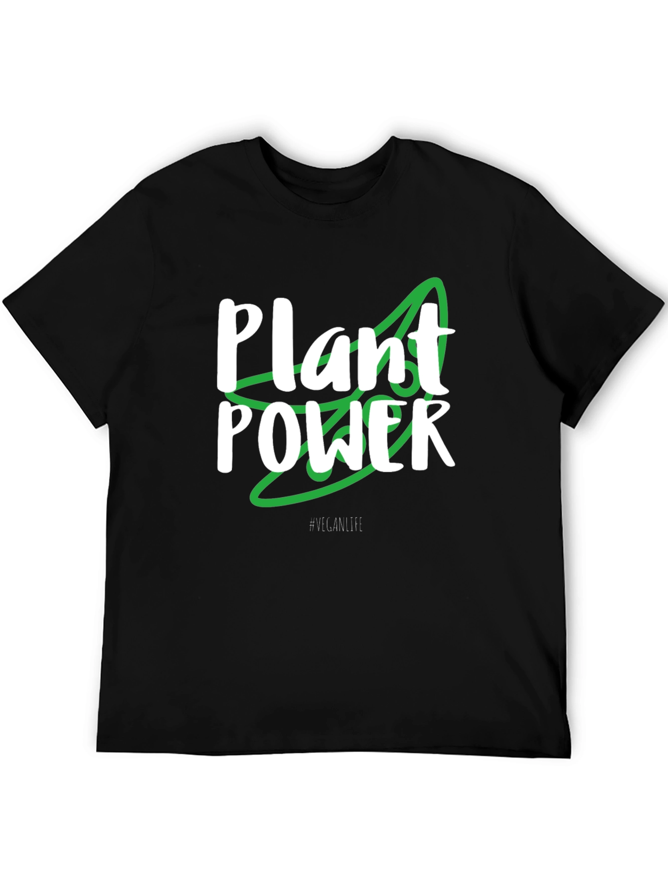 Plant Power Vegan T-Shirt - Black - 5
