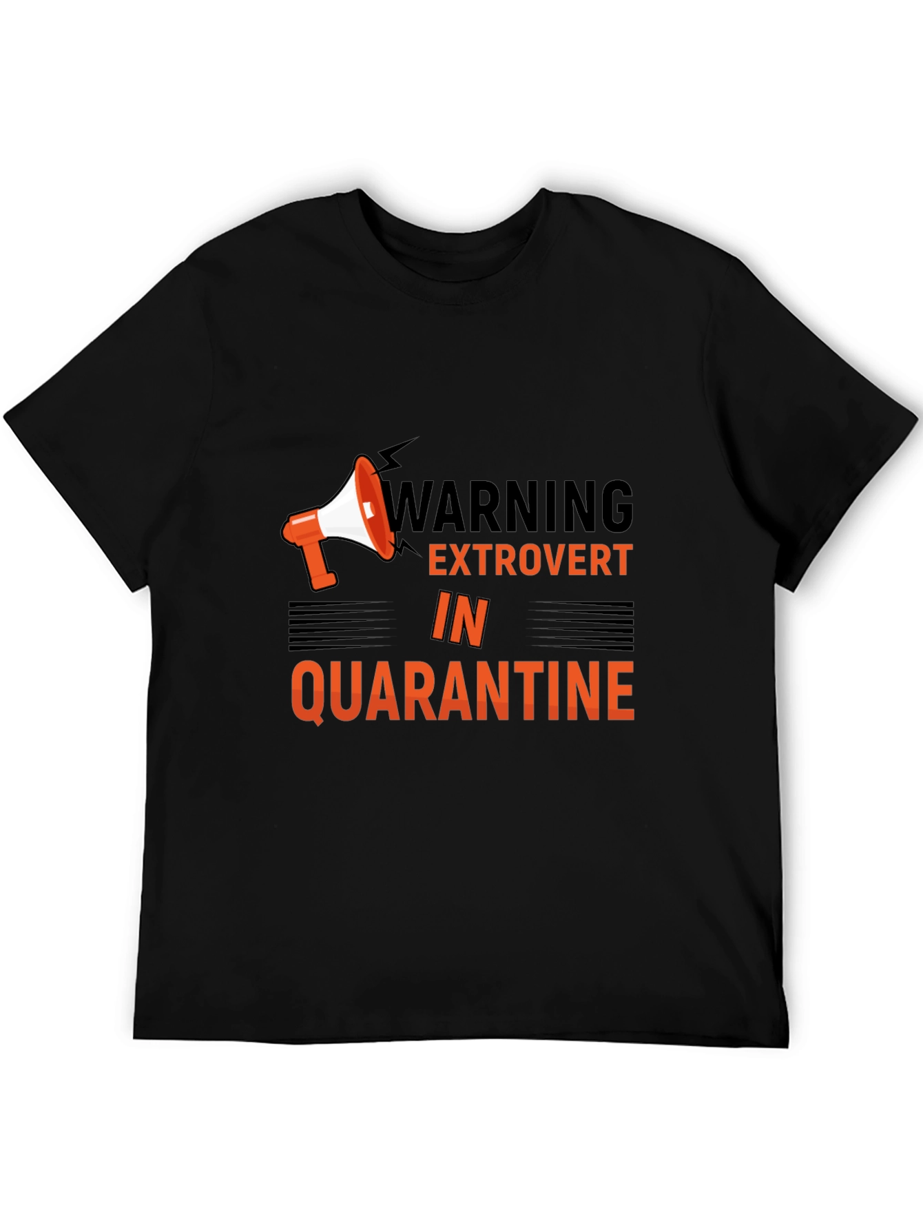 Black Extrovert in Quarantine Graphic Tee view 5