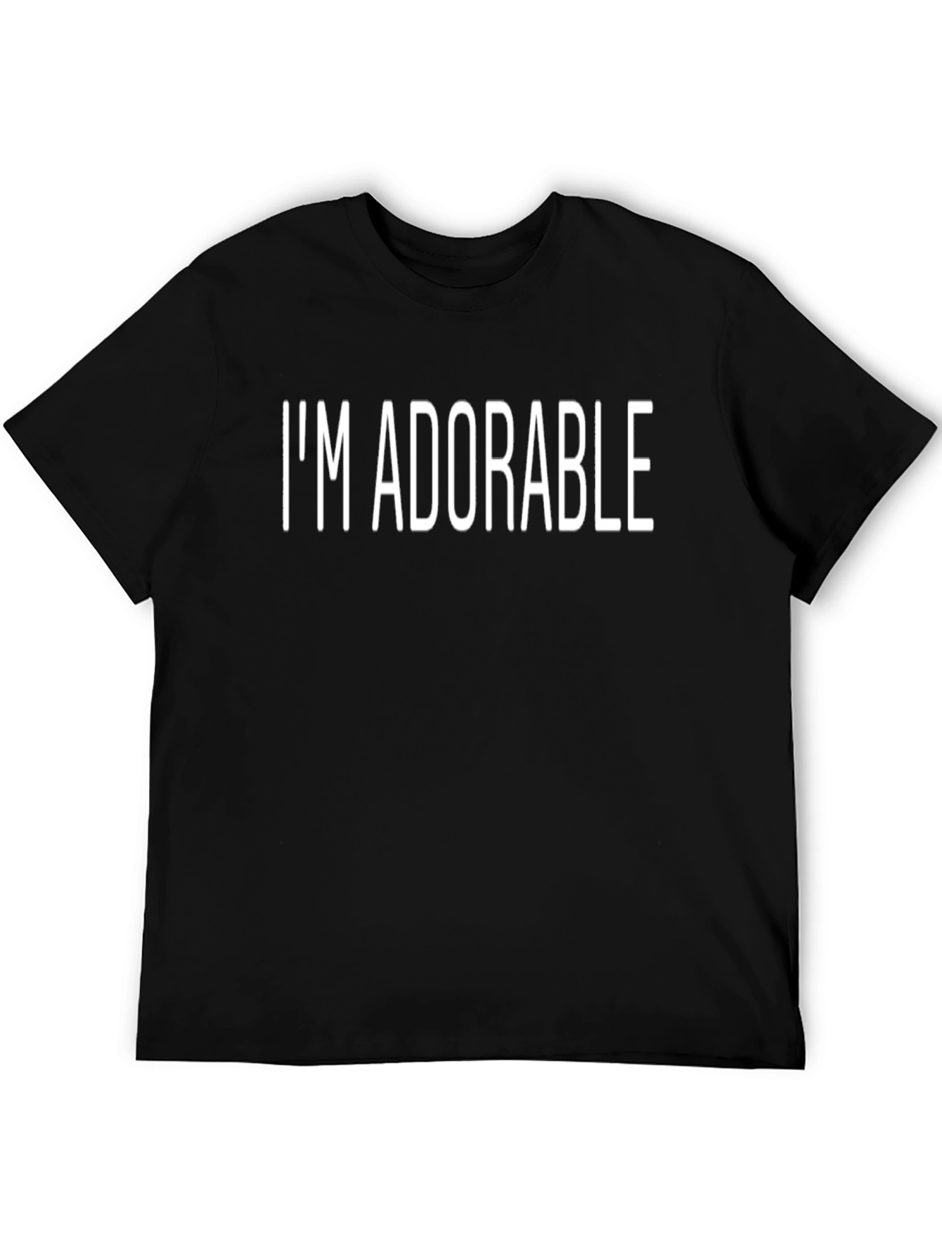 Black I'm Adorable Black Graphic Tee view 5