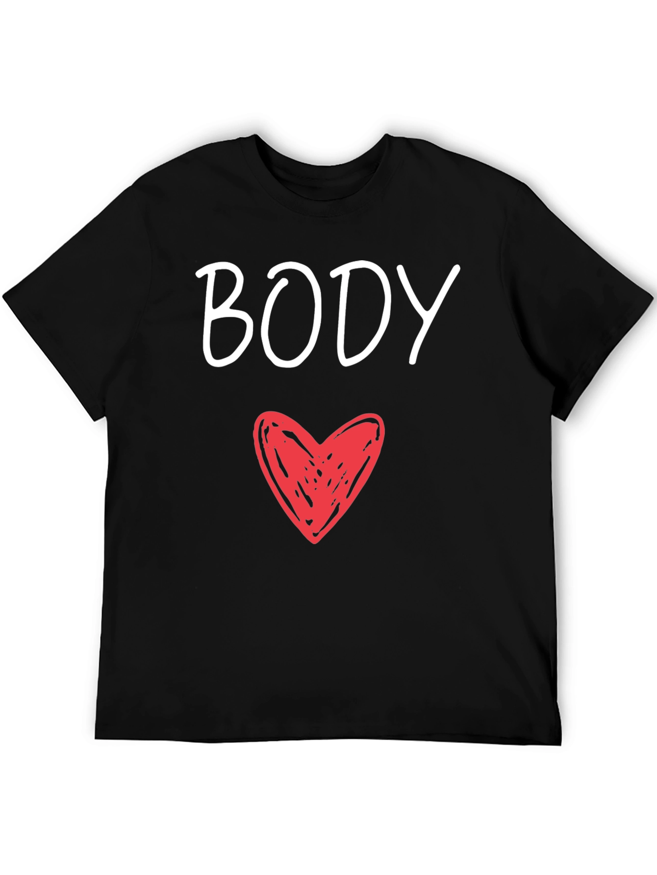 Black Body Heart Graphic Tee - Men's Black T-Shirt view 5
