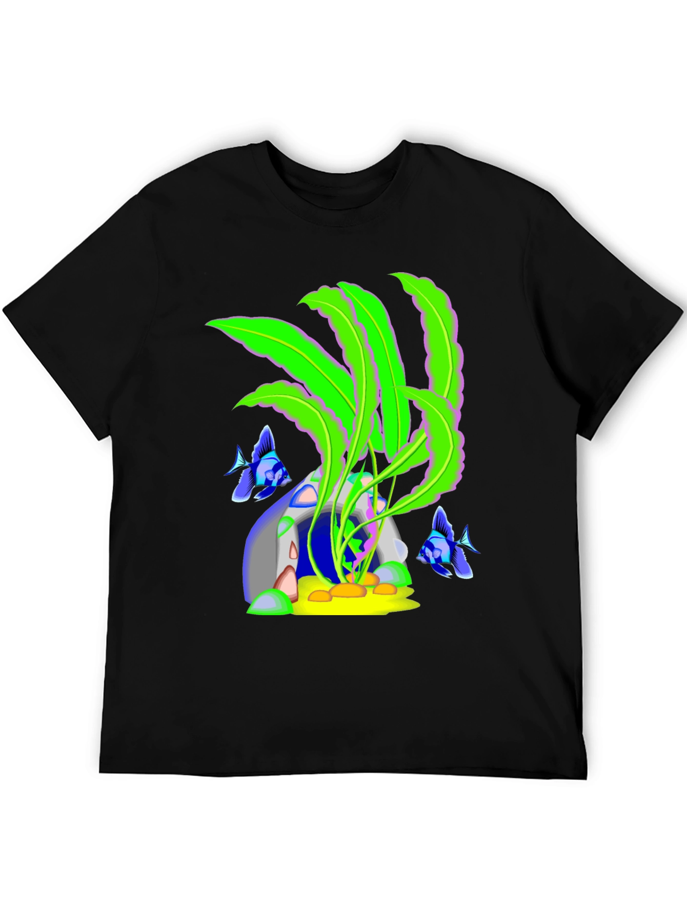Black Aquarium Graphic T-Shirt view 5