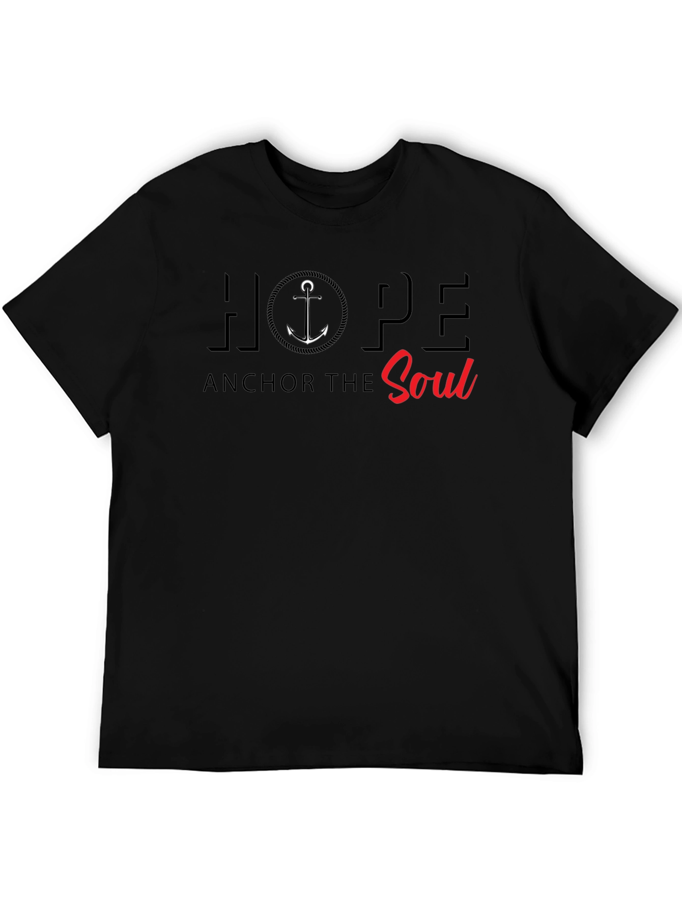 Black Hope Anchor the Soul Graphic T-Shirt view 5