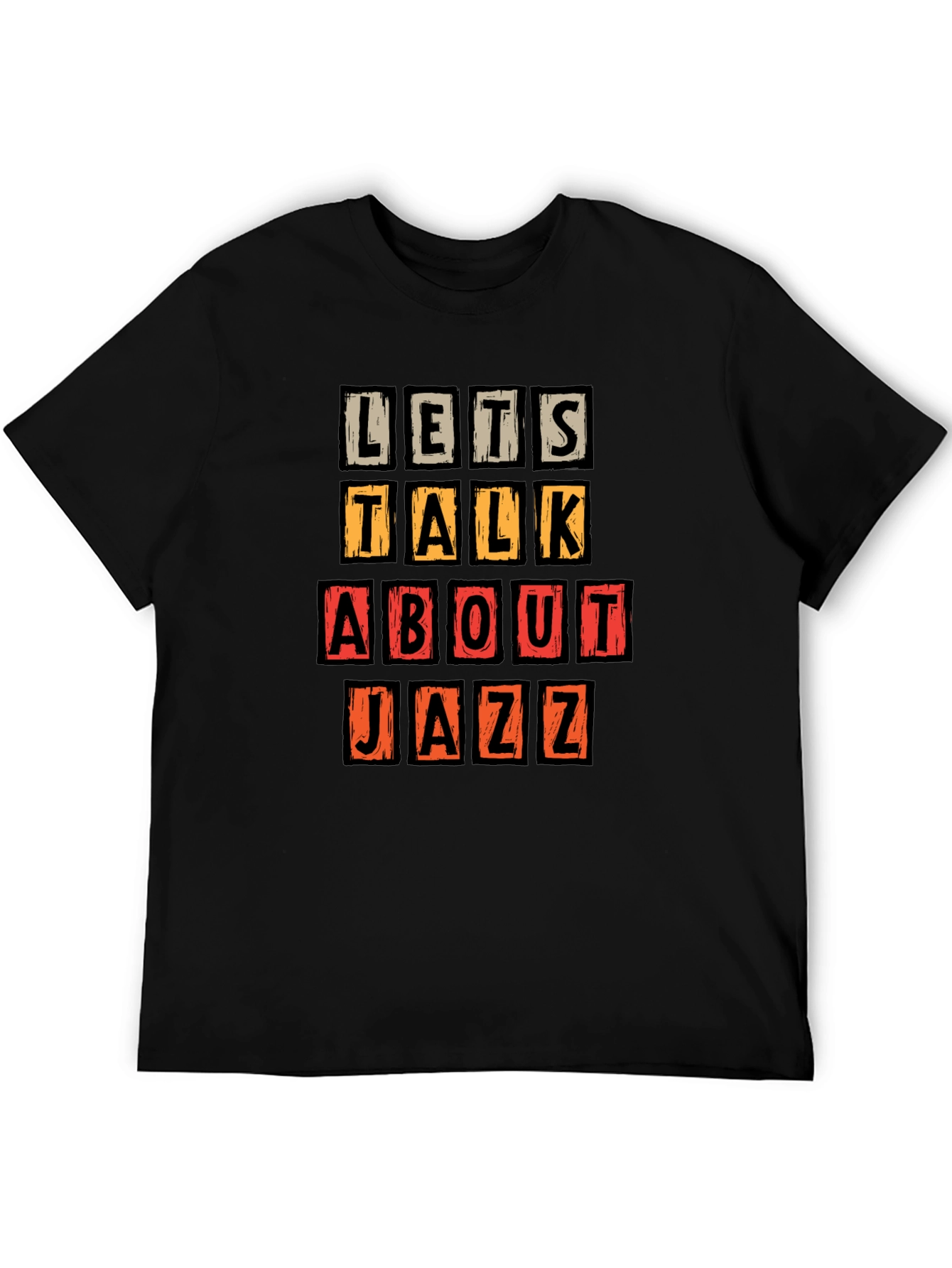 Black Lets Talk About Jazz Graphic Tee view 5