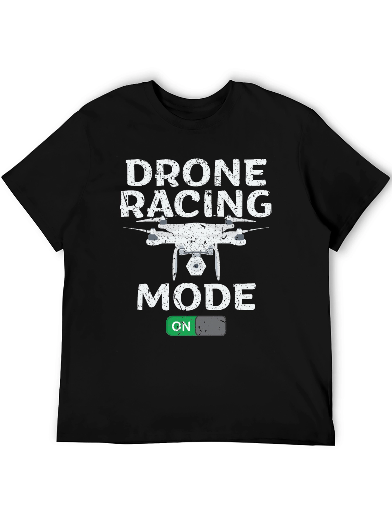 Black Drone Racing Mode T-Shirt view 5