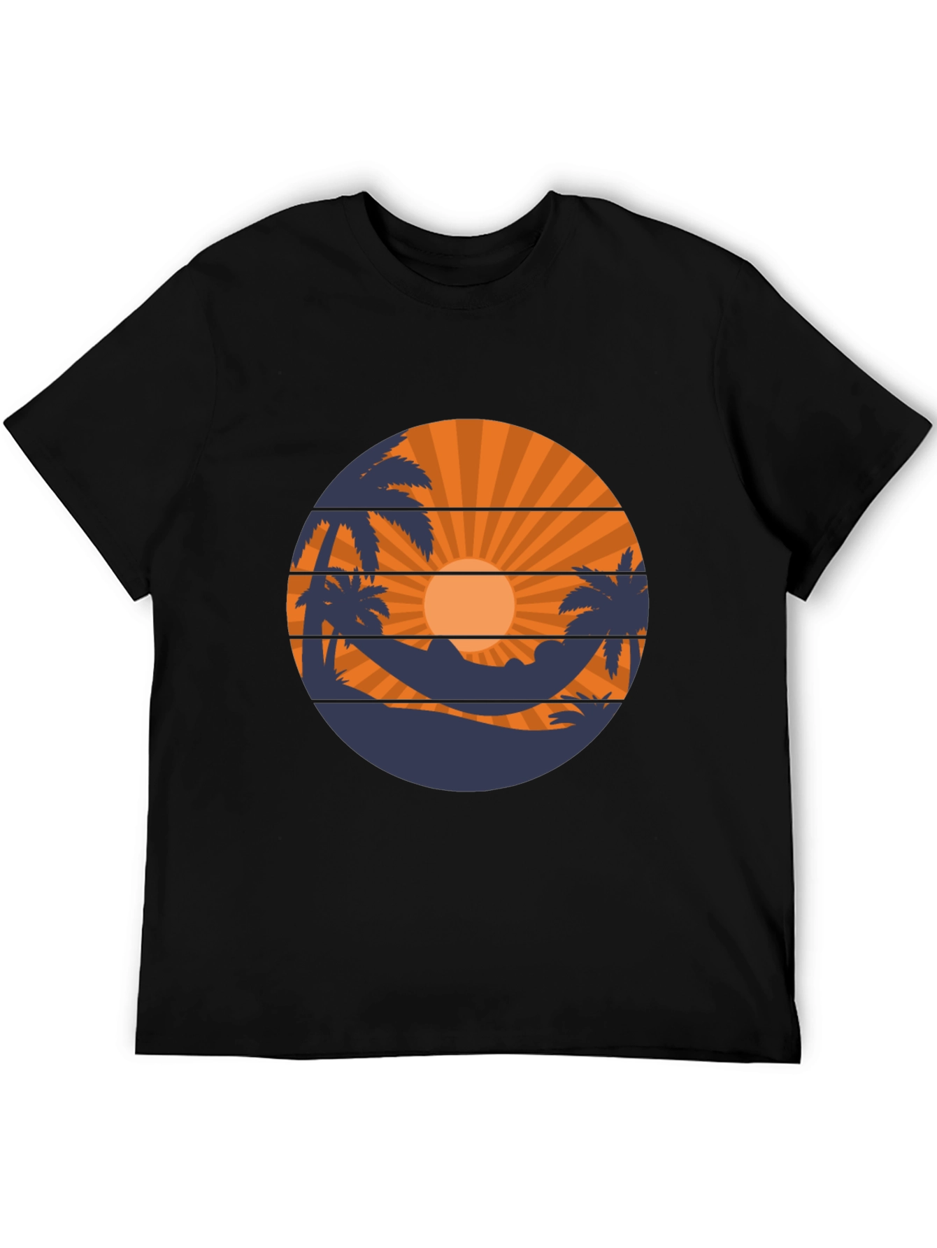 Black Tropical Sunset Graphic Tee - Island Vibes view 5