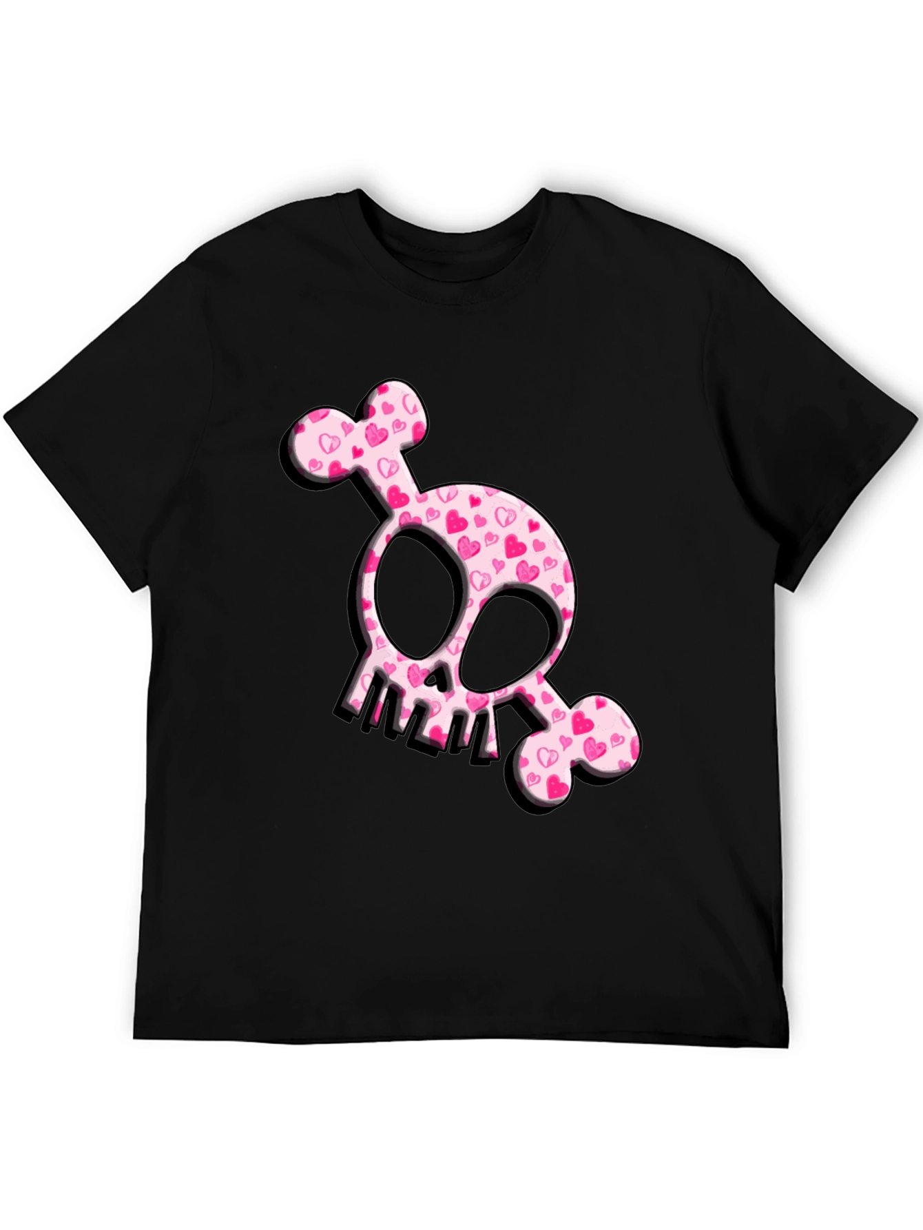Black Heart Skull T-Shirt - Cute & Edgy Design view 5