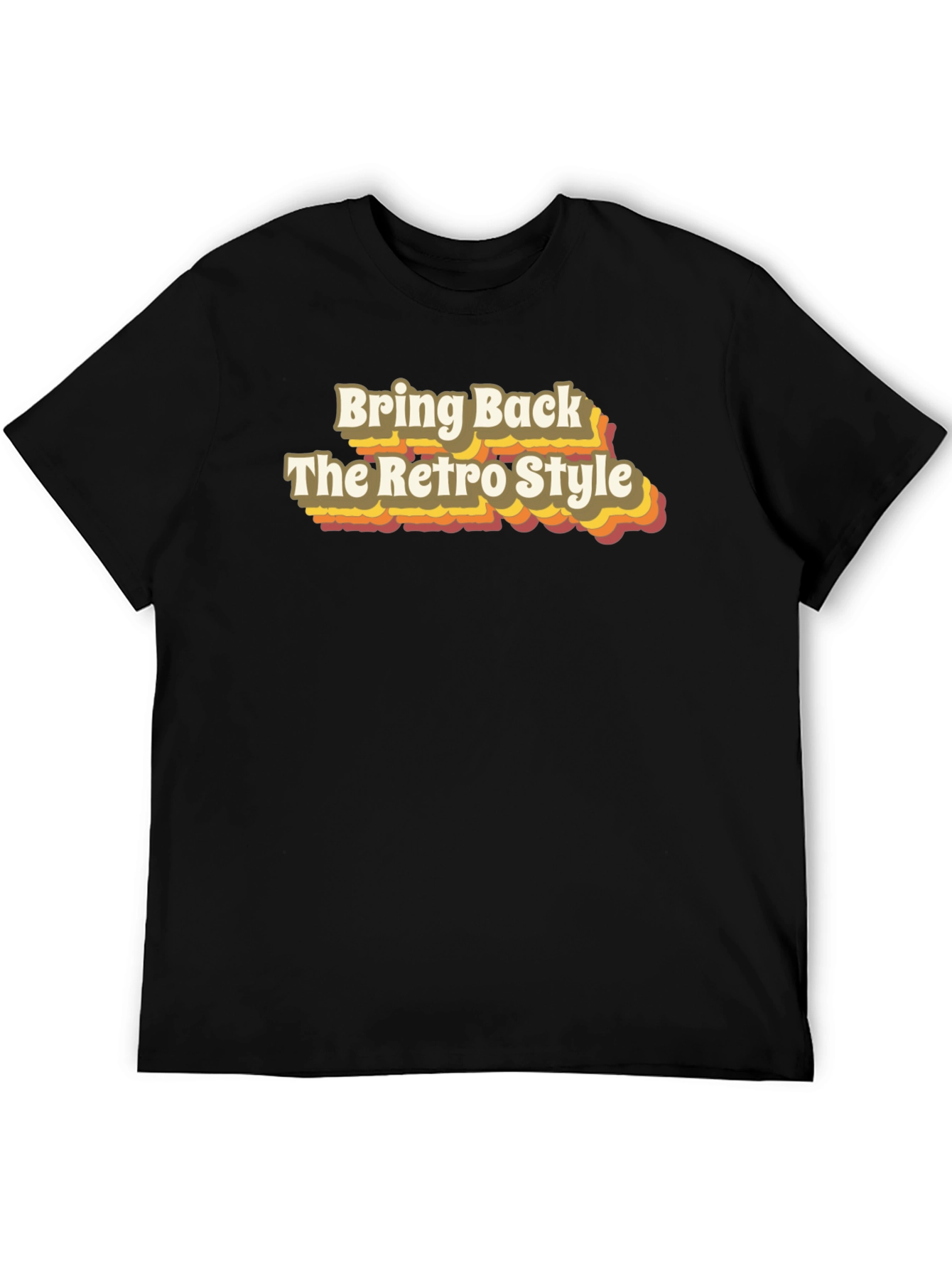 Black Retro Style Graphic T-Shirt view 5