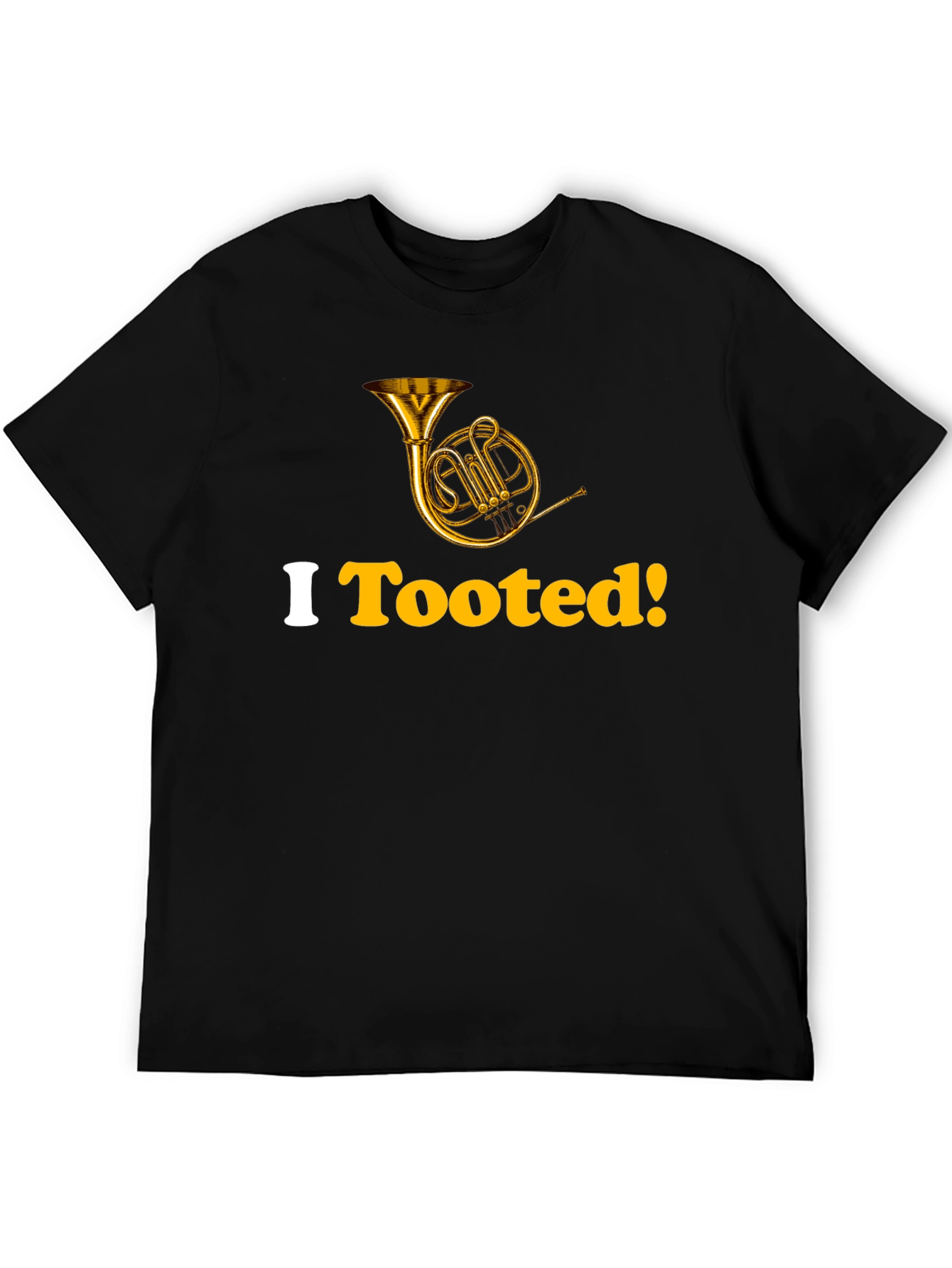Black I Tooted Horn Funny Musician T-Shirt view 5