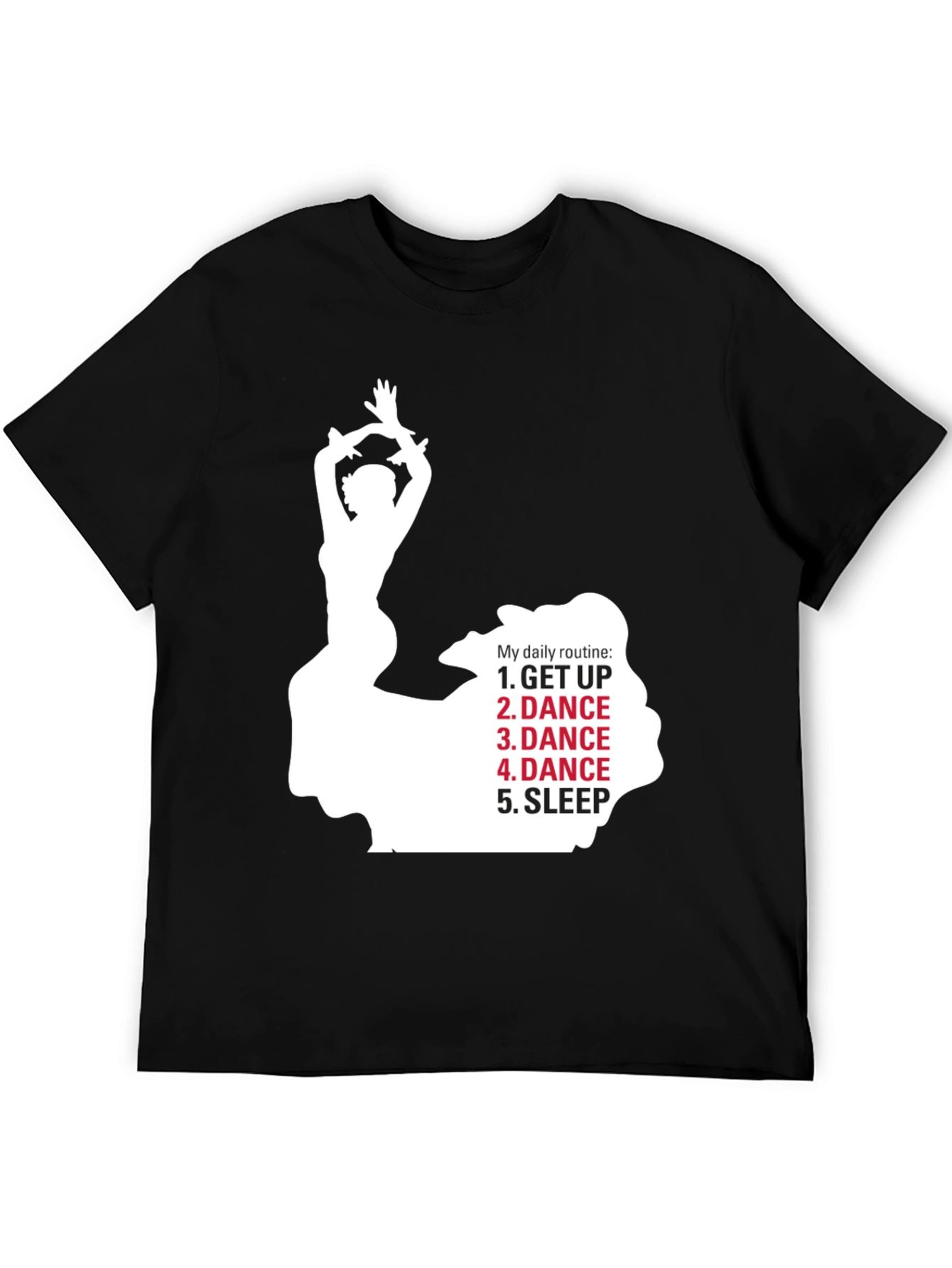 Black Dance Daily Routine T-Shirt - Dancer's Life view 5
