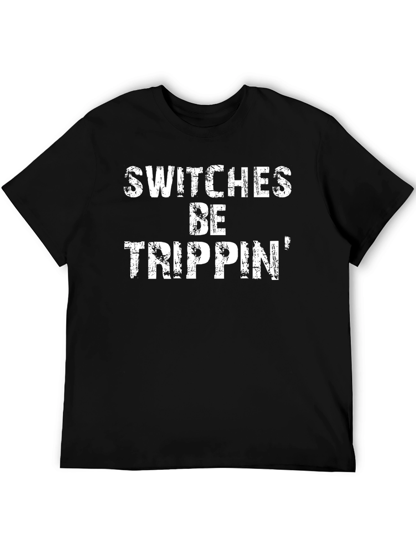 Black Switches Be Trippin' Graphic Tee - Black Cotton view 5