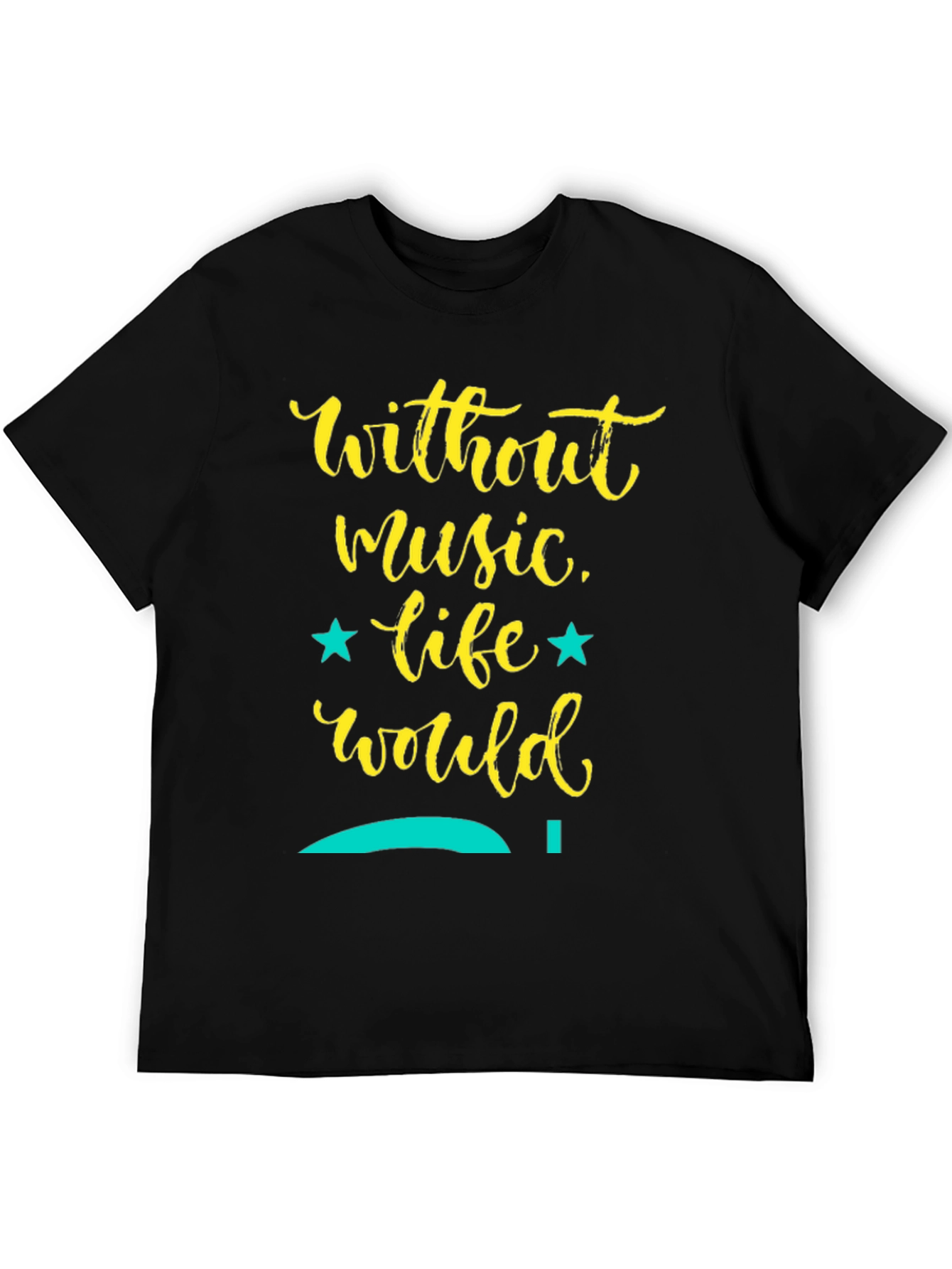 Black Music Lover T-Shirt: Without Music, Life Would... view 5