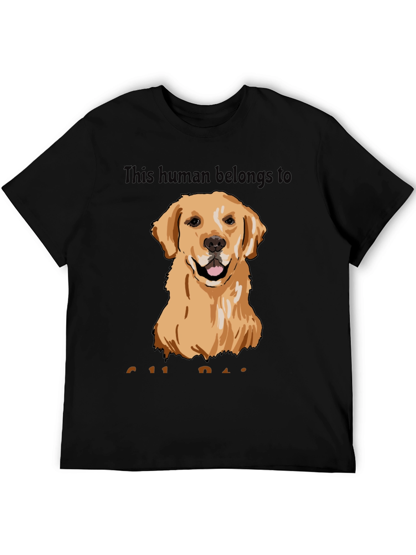 Black Golden Retriever Dog Lover T-Shirt view 5