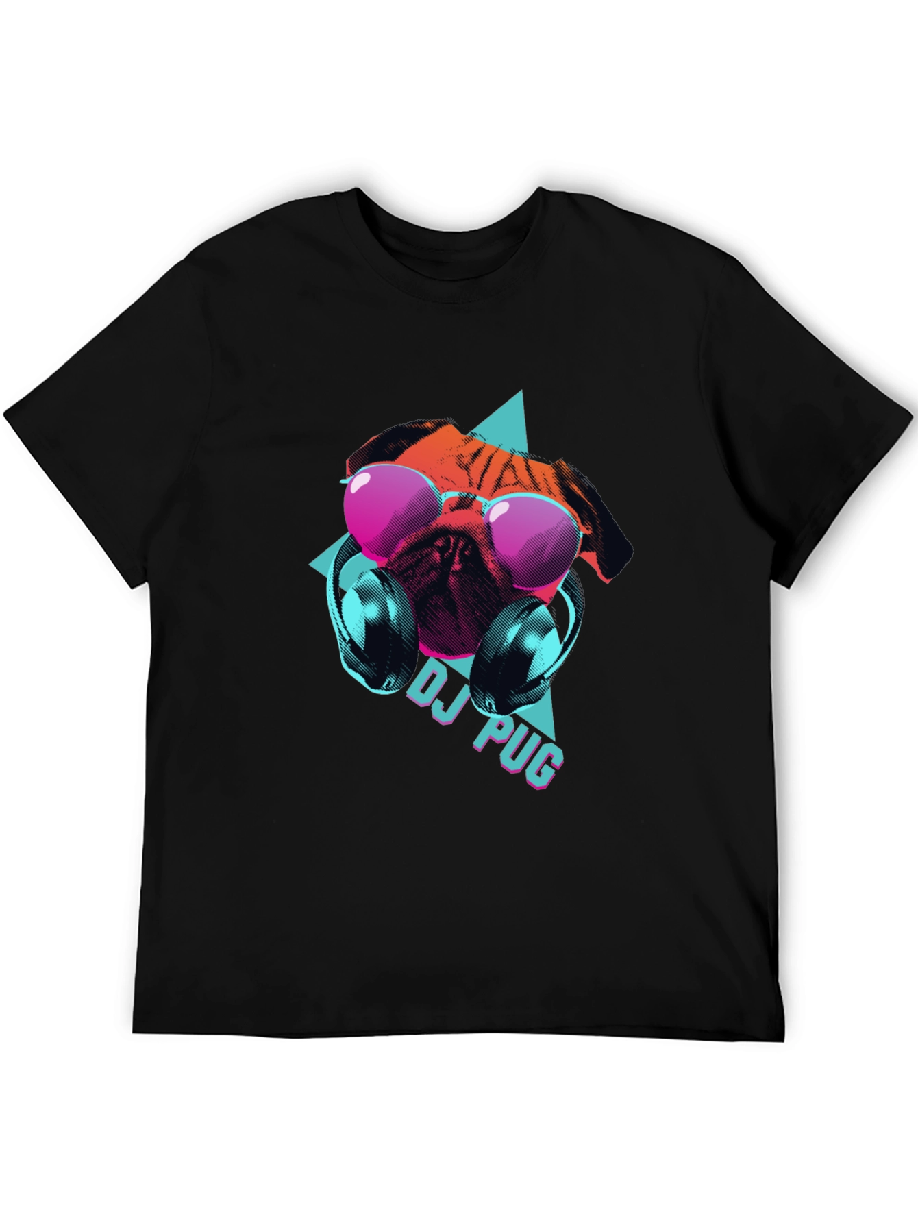 Black DJ Pug Graphic Tee - Cool Canine Style view 5