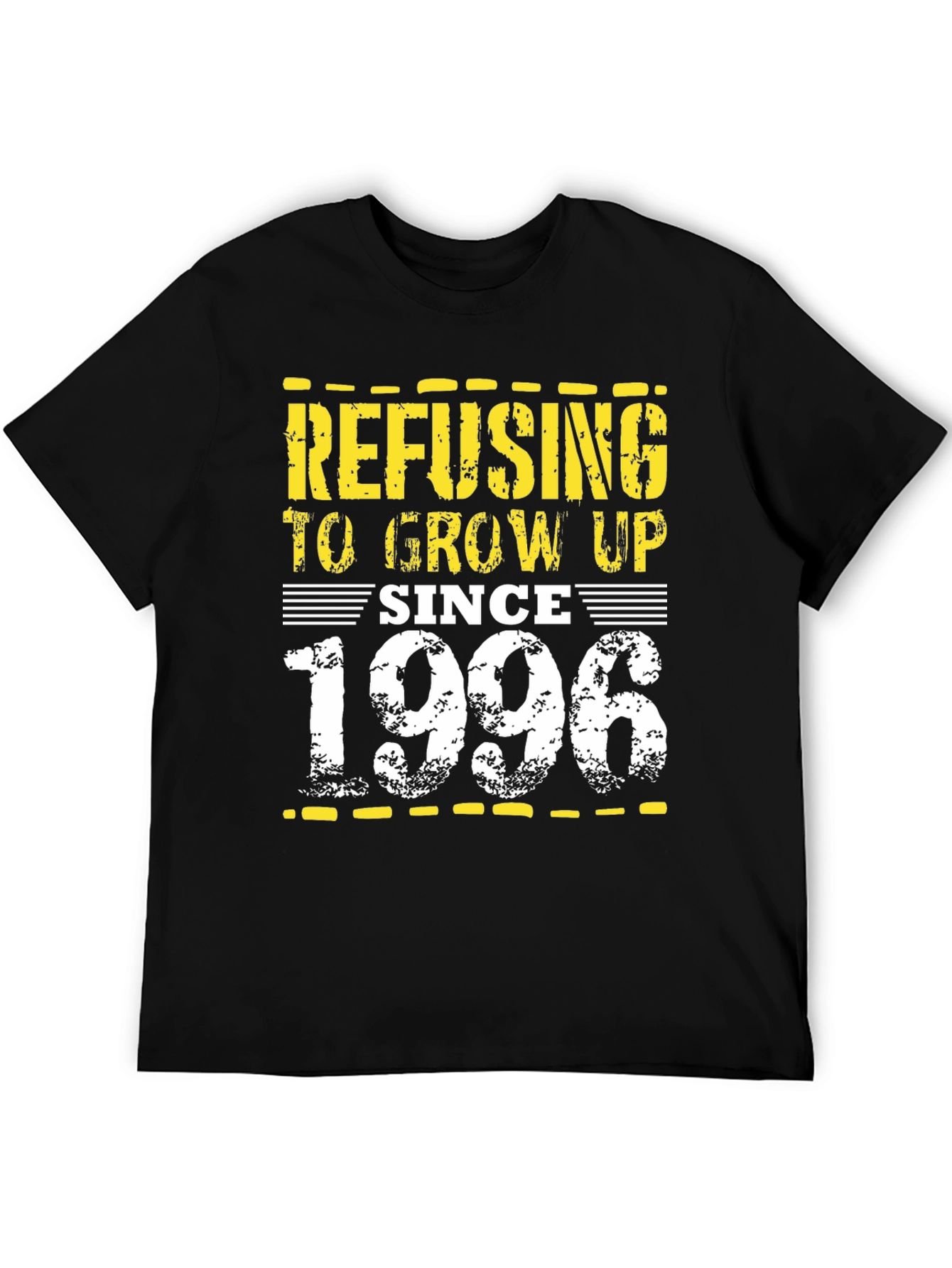 Black Refusing to Grow Up Since 1996 Black T-Shirt view 5