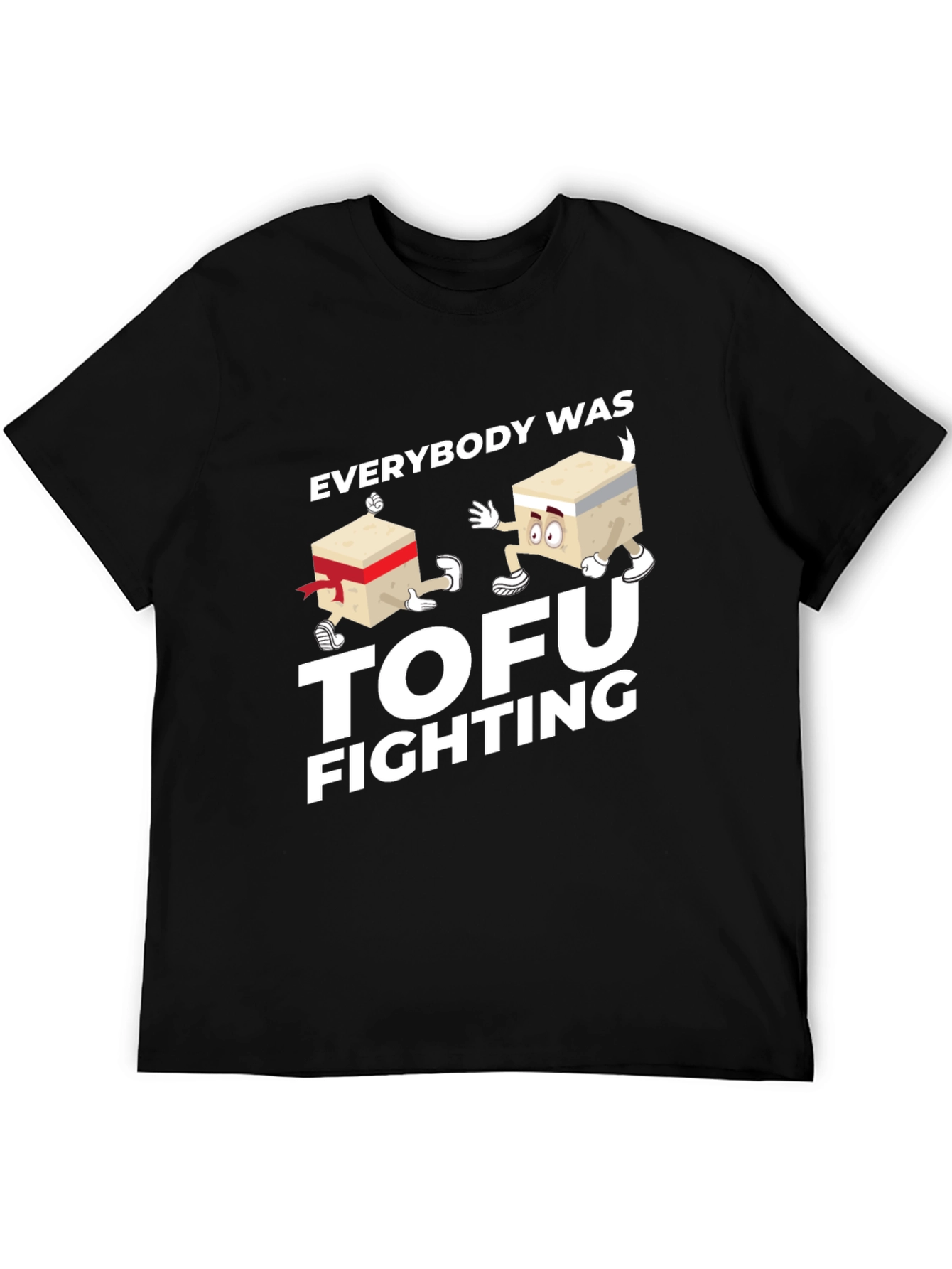 Black Everybody Was Tofu Fighting Graphic Tee view 5
