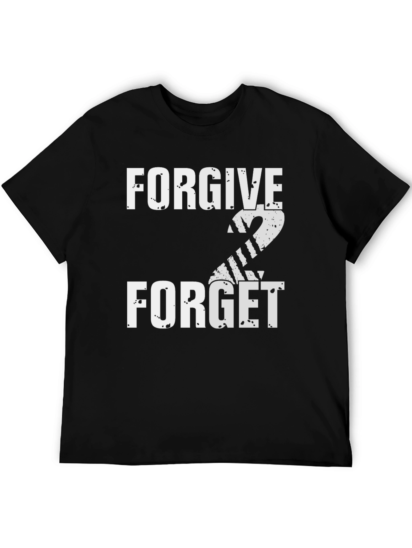 Black Forgive 2 Forget Graphic Tee - Black Casual T-Shirt view 5