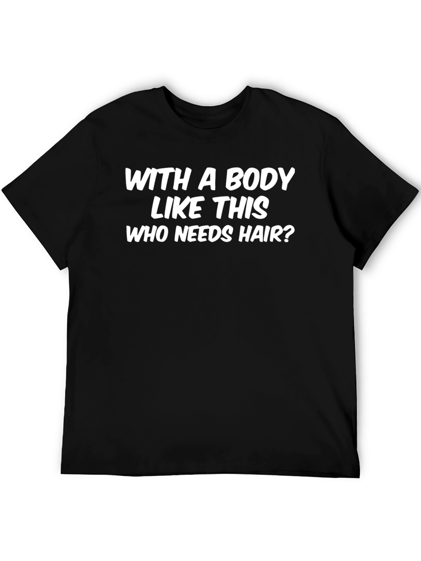 Black Funny Body Like This T-Shirt: Bald Pride Tee view 5