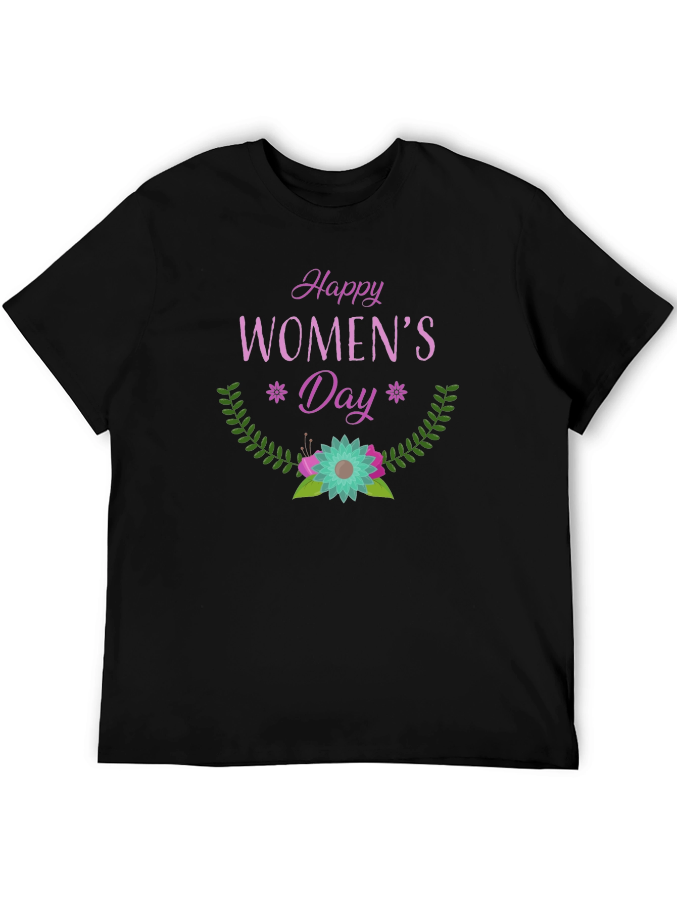 Black Happy Women's Day Graphic Tee view 5
