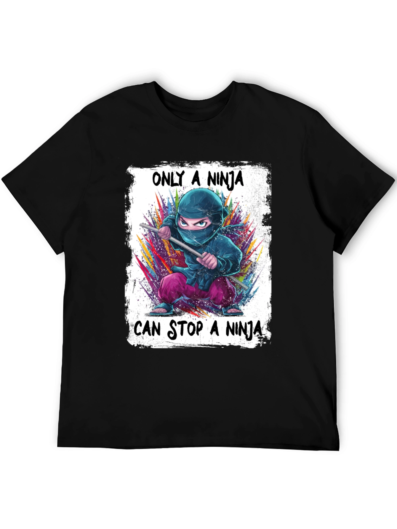Black Ninja Graphic T-Shirt view 5